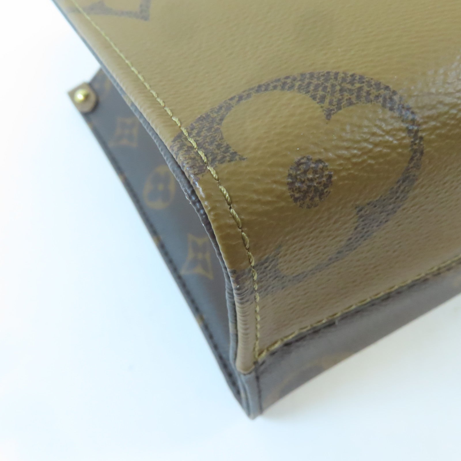 LOUIS VUITTON Monogram On The Go PM金扣手挽肩背兩用袋啡色