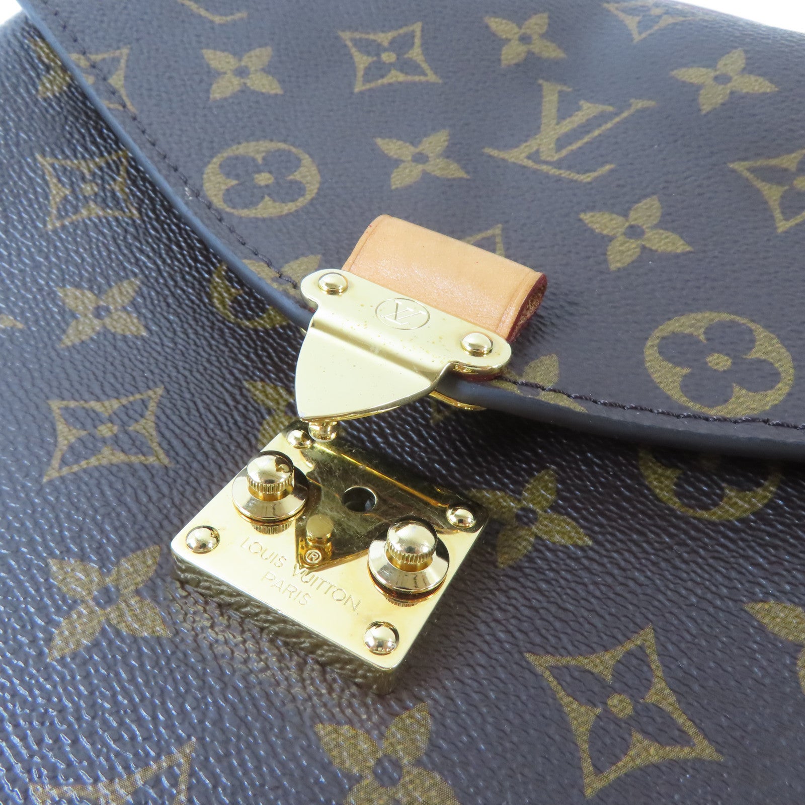 LOUIS VUITTON Monogram Pochette Metis金扣手挽肩背兩用袋啡色