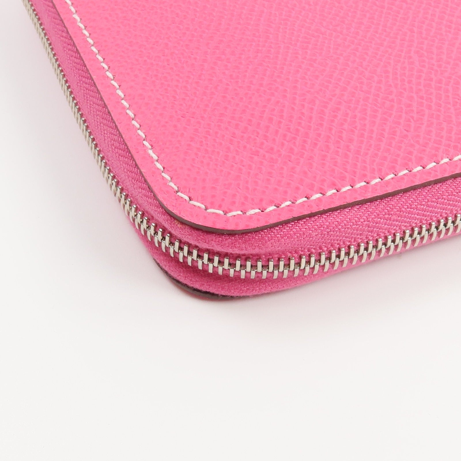 HERMES 【激減優惠】Epsom皮革Silk In Long Wallet長錢包Rose Tyrien