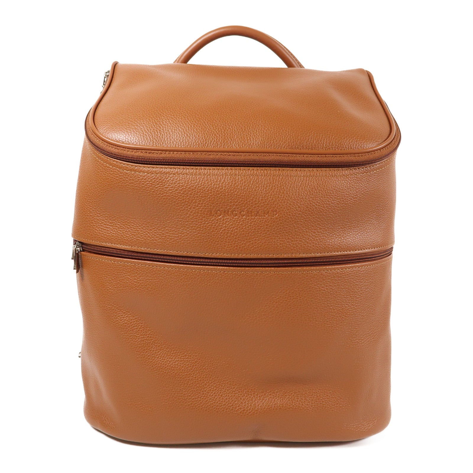 Longchamp 皮革Backpack銀扣背包