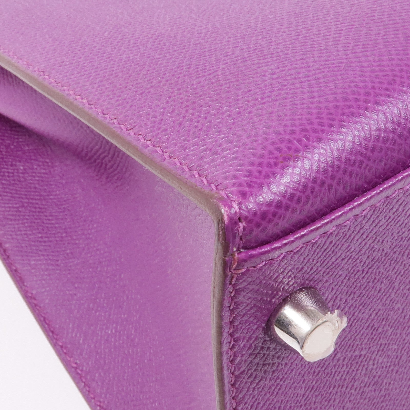 HERMES Epsom皮革Kelly 35銀扣手挽肩背兩用袋P9 Anemone