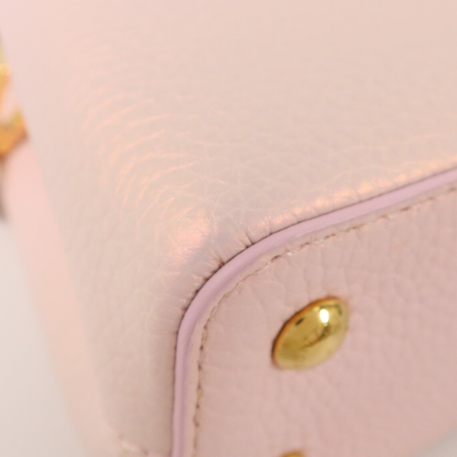 LOUIS VUITTON Taurillon Capucines Mini金扣手挽肩背兩用袋