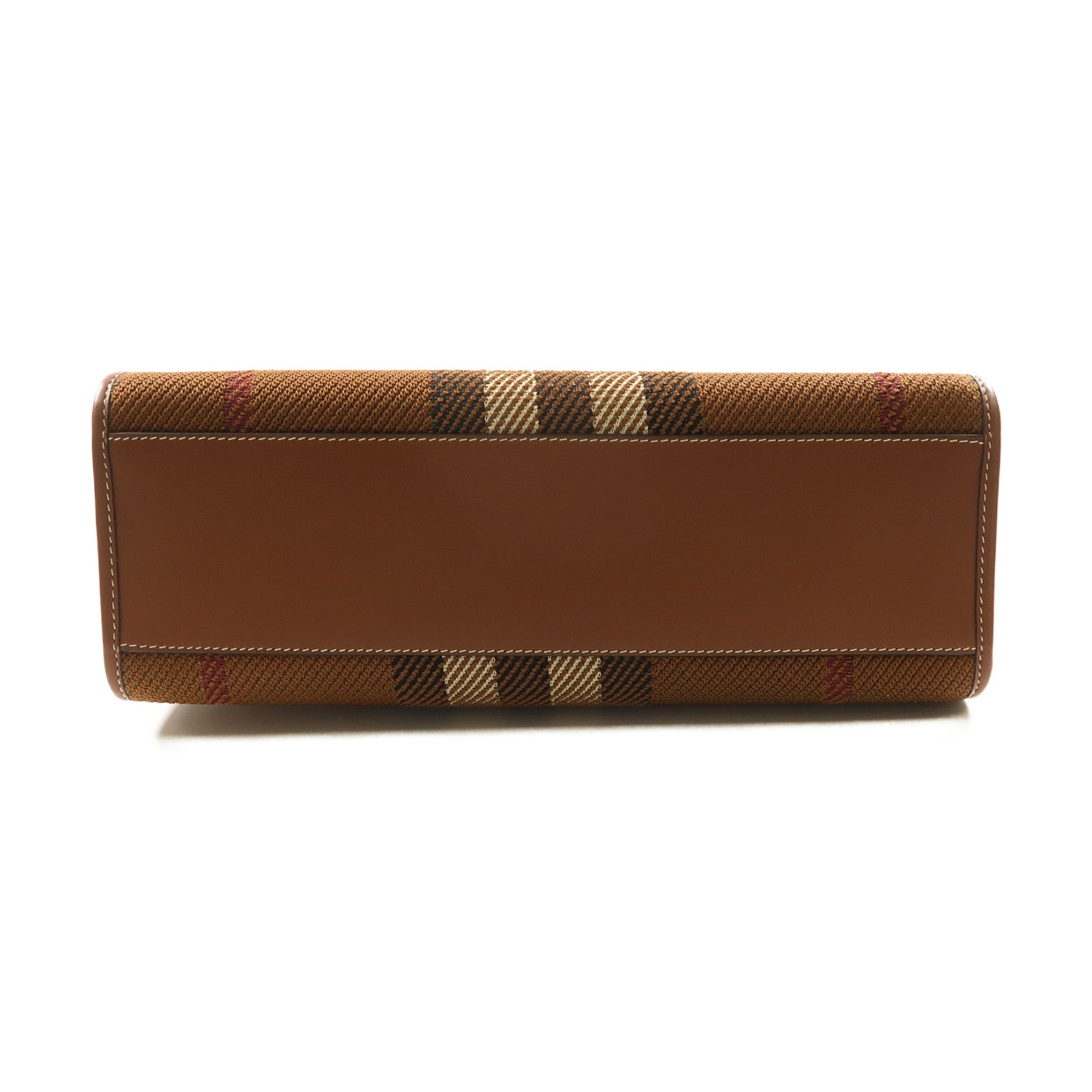 BURBERRY 帆布/皮革Shoulder Bag金扣肩背袋啡色