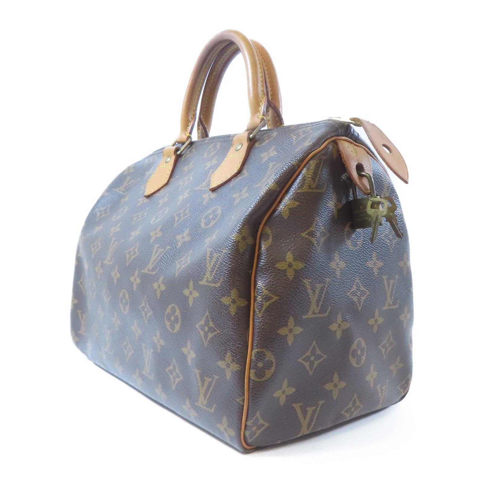 LOUIS VUITTON 【激減優惠】Monogram Speedy 30金扣手挽袋啡色
