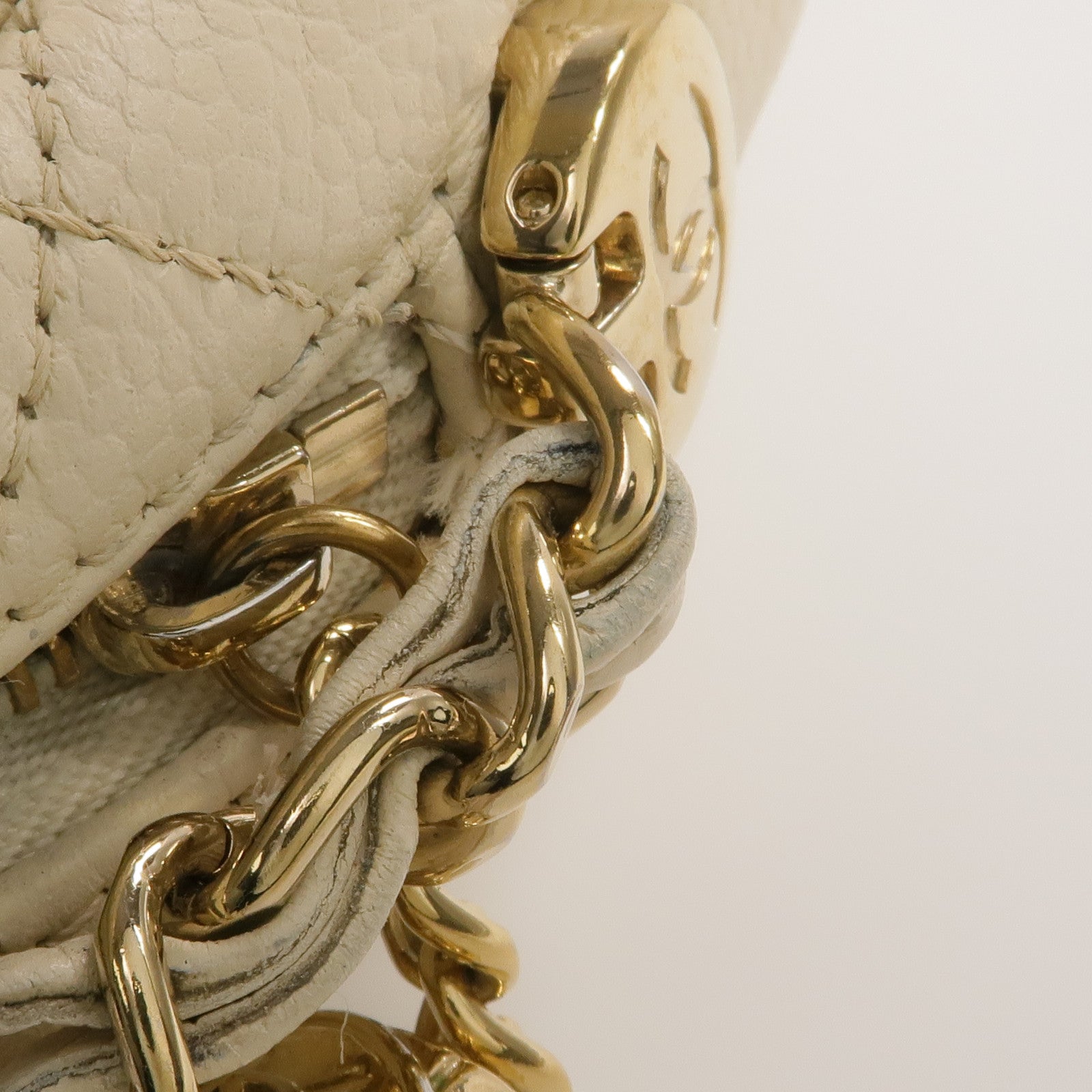 CHANEL 牛皮皮革Chain Shoulder Bag金扣鏈帶肩背袋