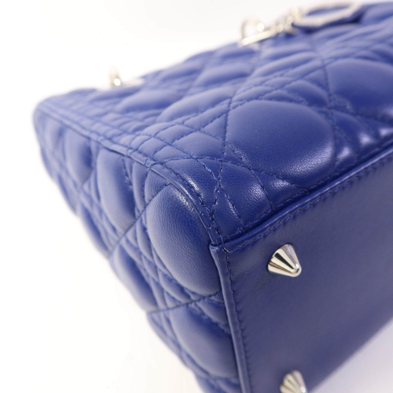 Dior 羊皮皮革Lady Dior銀扣手挽肩背兩用袋