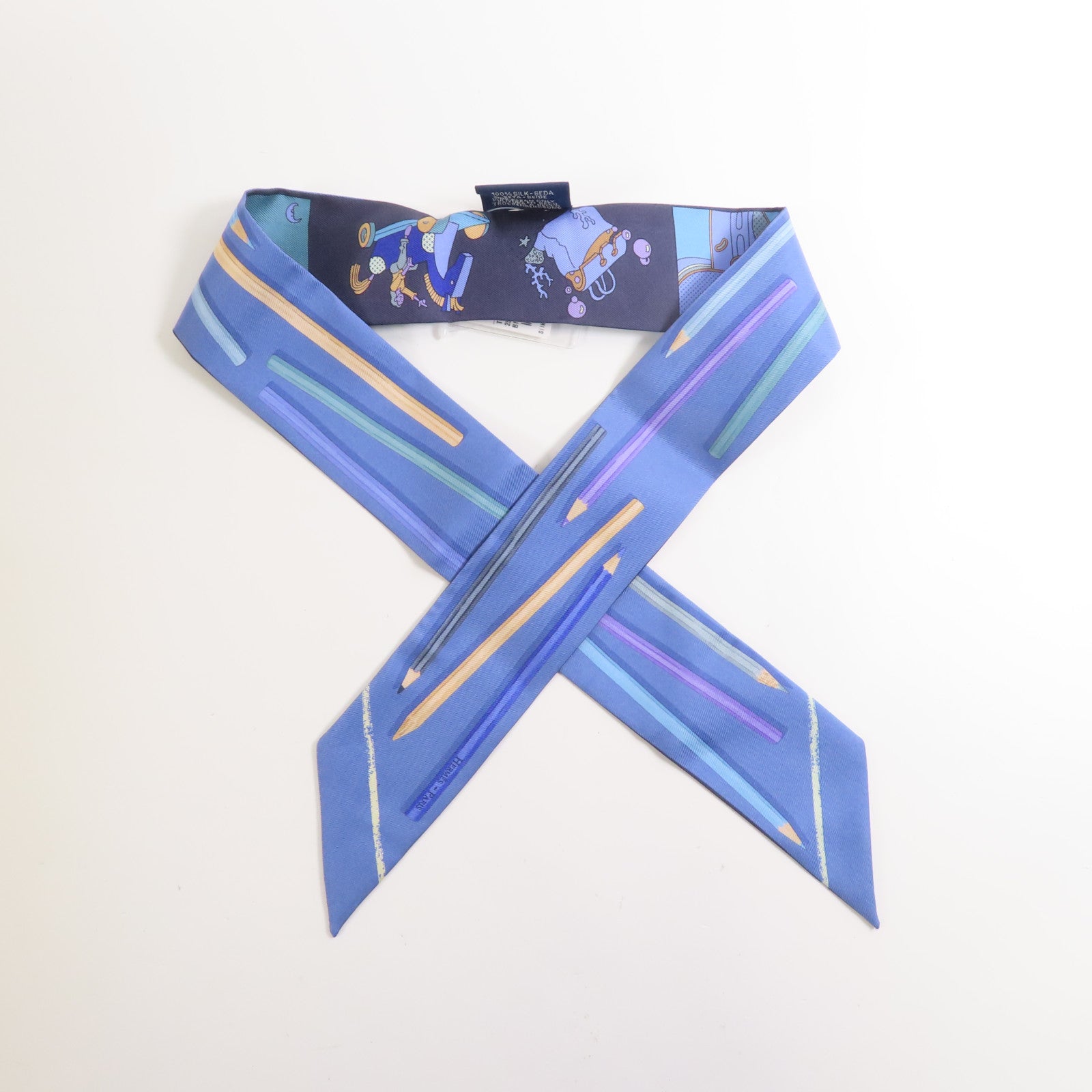 HERMES 【激減優惠】絲質Twilly絲巾