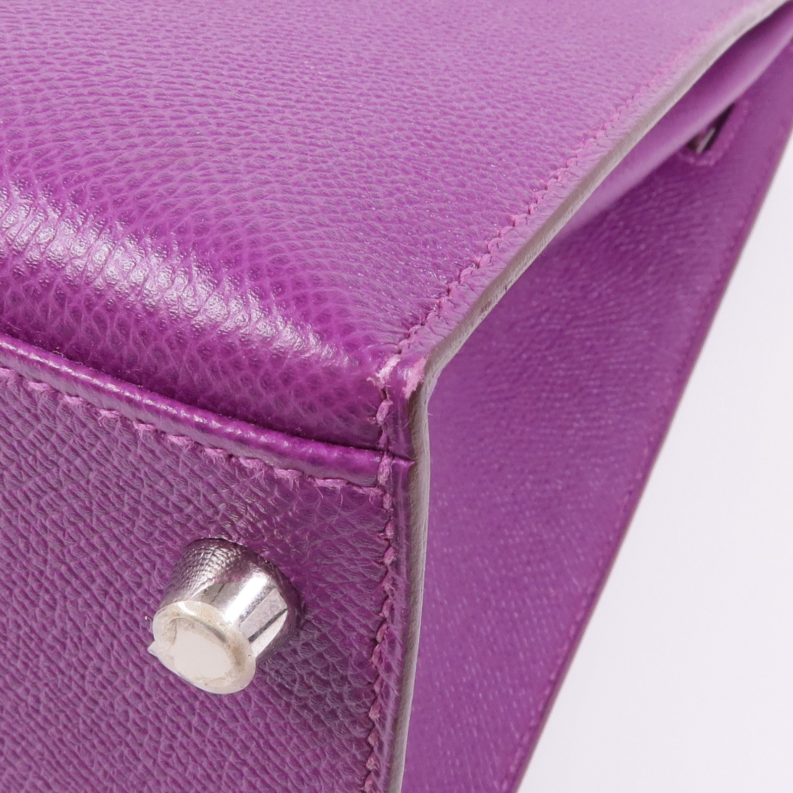HERMES Epsom皮革Kelly 35銀扣手挽肩背兩用袋P9 Anemone