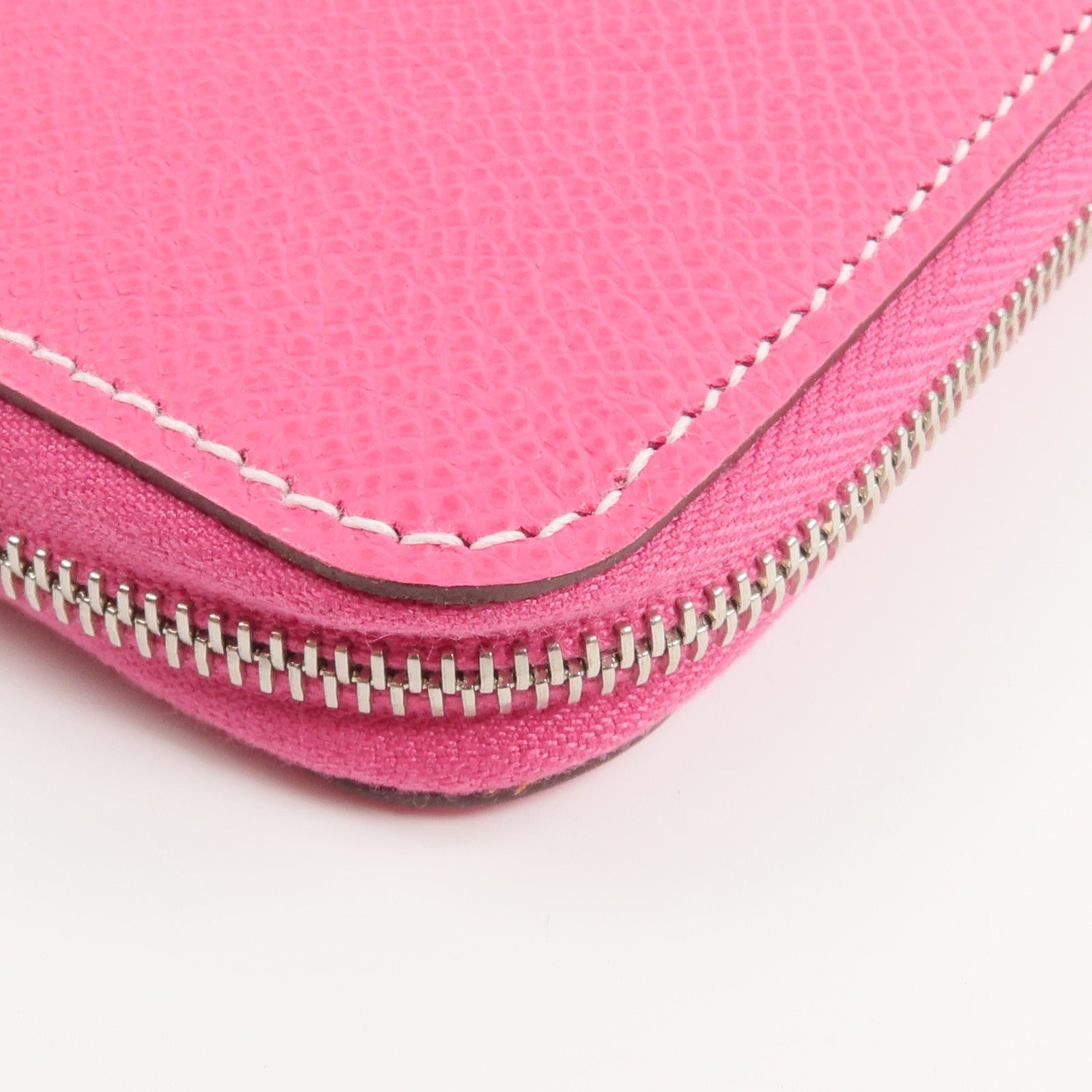 HERMES 【激減優惠】Epsom皮革Silk In Long Wallet長錢包Rose Tyrien