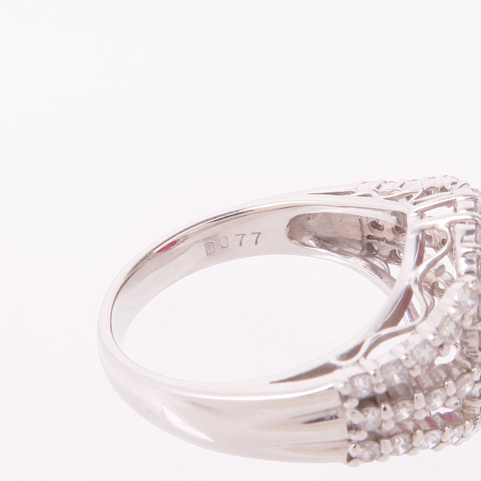 JEWELRY PT900鉑金Ruby Diamond Ring紅寶石/鑽石戒指US#6