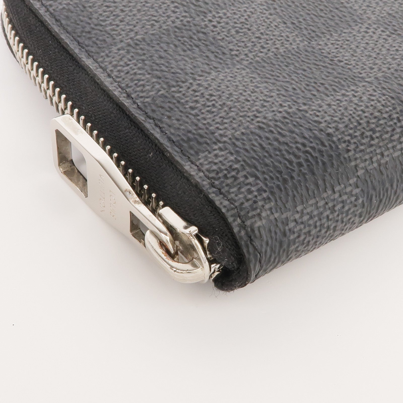 LOUIS VUITTON Damier Graphite Zippy Wallet Vertical銀扣長錢包