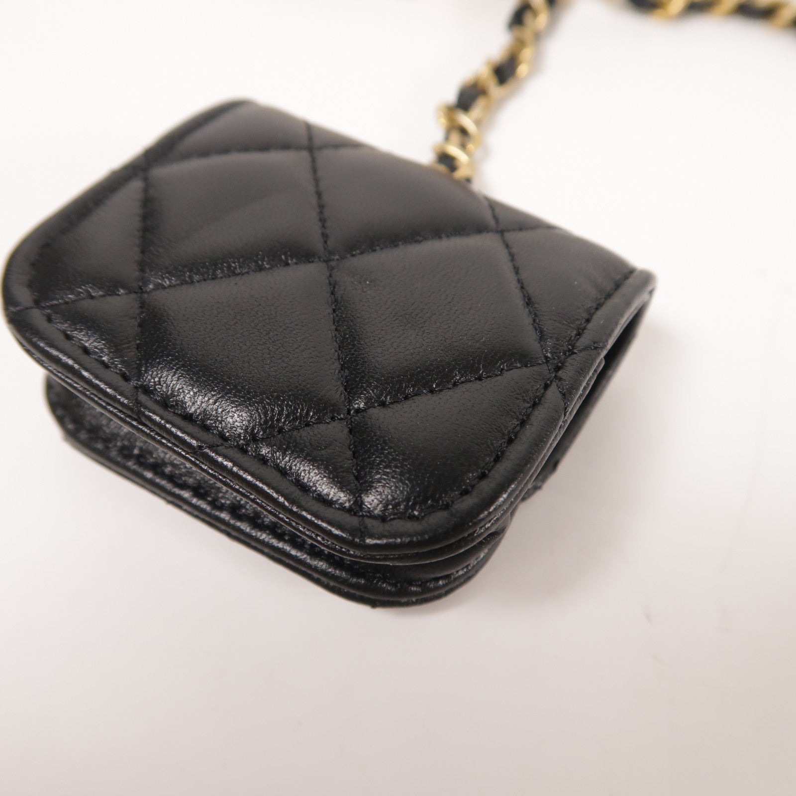 CHANEL 牛皮皮革Hand Bag金扣鏈帶手挽袋