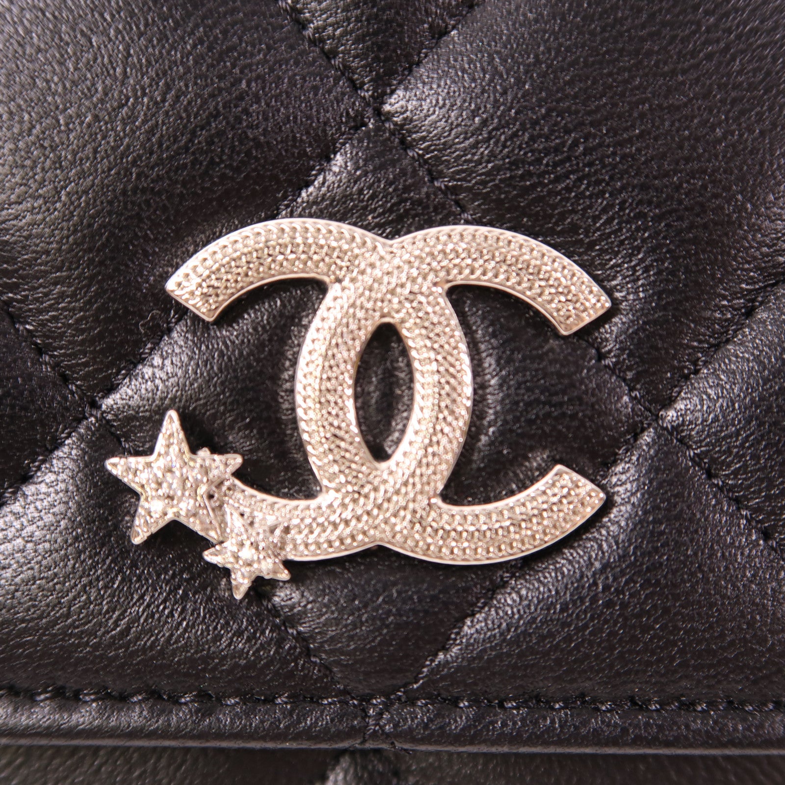 CHANEL 羊皮皮革WOC Wallet On Chain銀扣鏈帶肩背袋