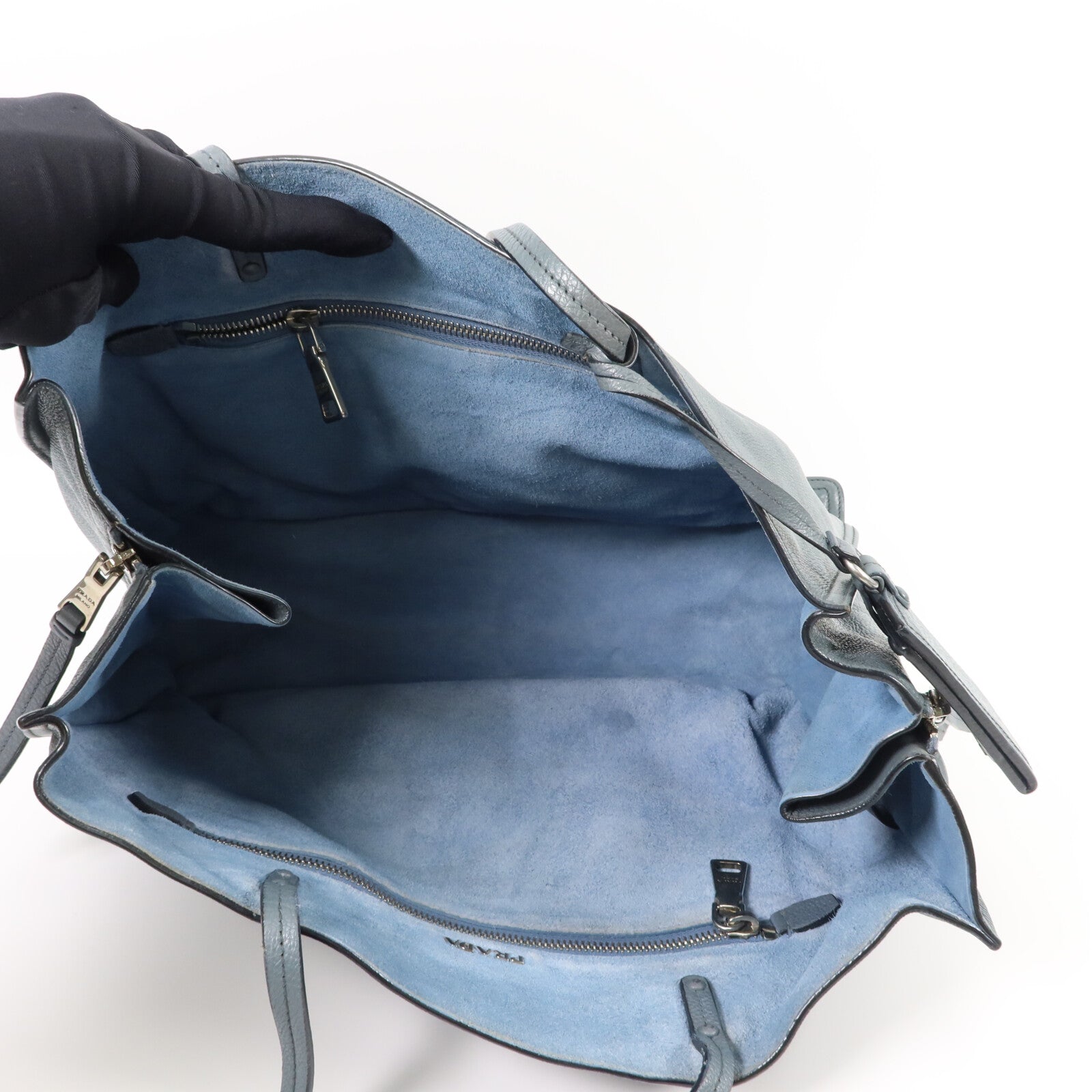 PRADA 牛皮皮革Glace Tote肩背袋