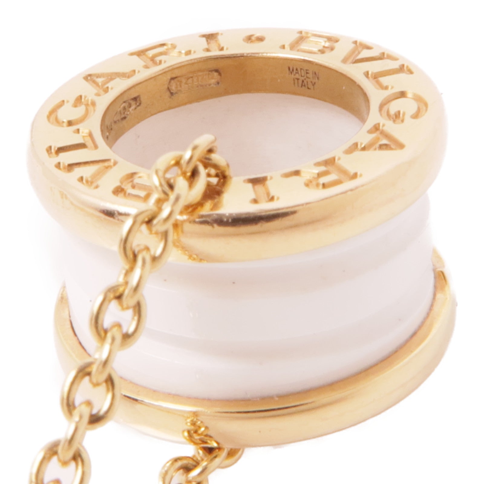 BVLGARI 18K玫瑰金/陶瓷B-Zero1 Necklace項鍊