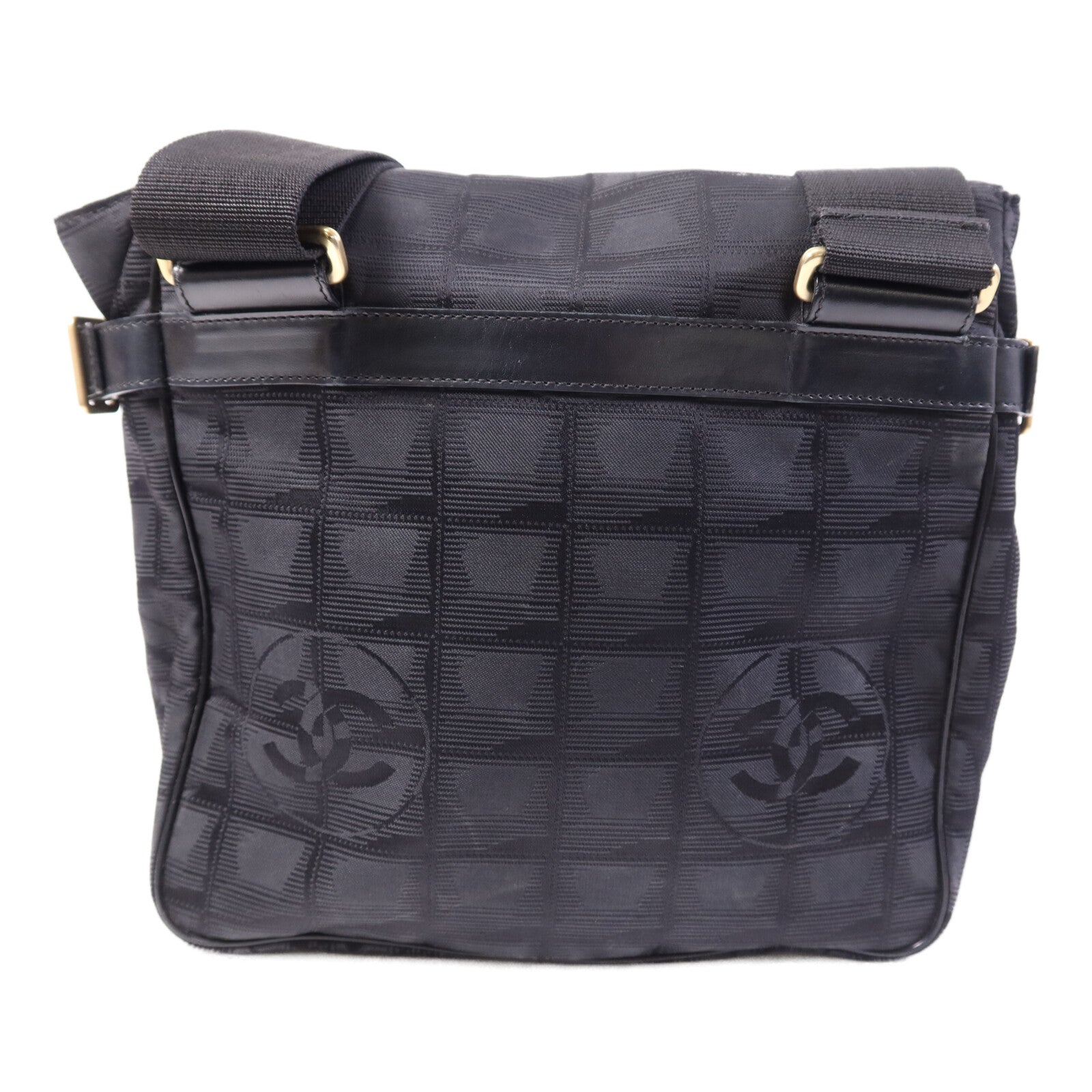 CHANEL 尼龍Travel Line金扣肩背袋