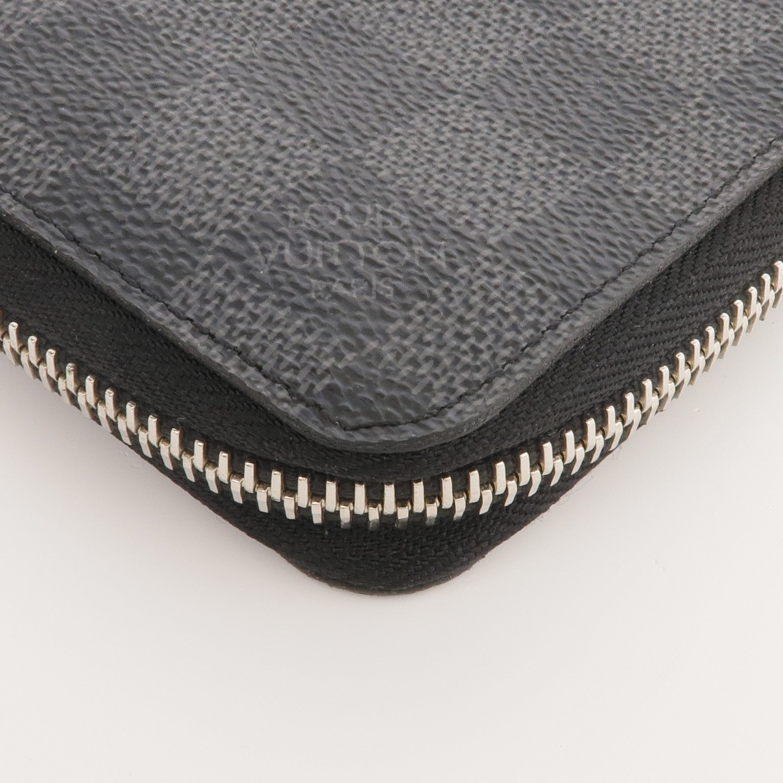 LOUIS VUITTON Damier Graphite Zippy Wallet Vertical銀扣長錢包