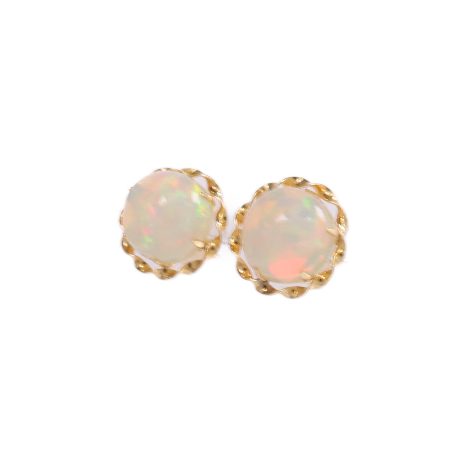 JEWELRY 18K黃金Opal Earrings蛋白石耳環
