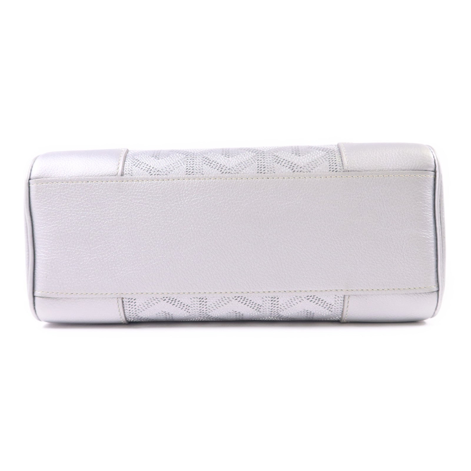 GOYARD 牛皮皮革/木材Saigon Mini銀扣手挽肩背兩用袋