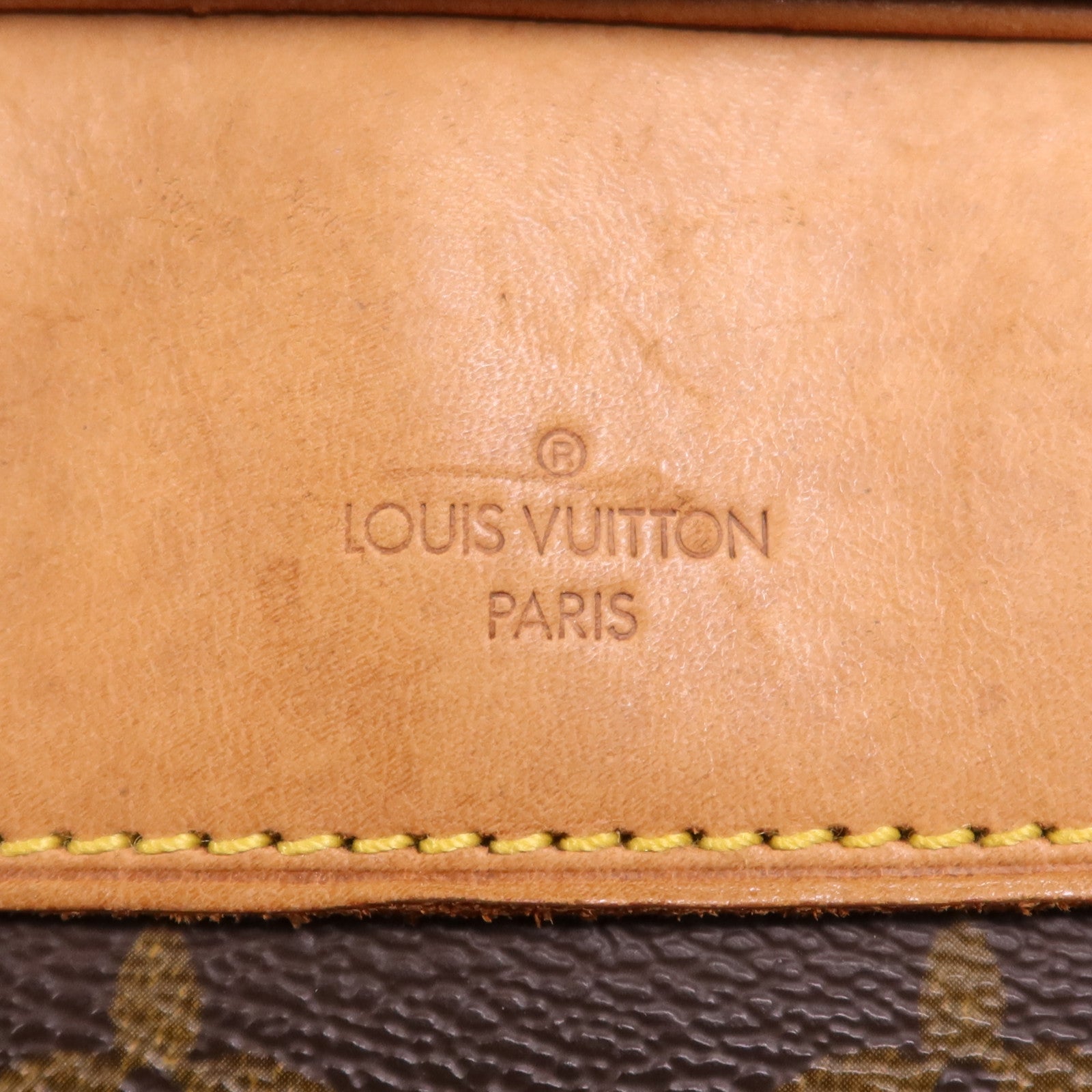 LOUIS VUITTON Monogram Deauville金扣手挽袋棕色