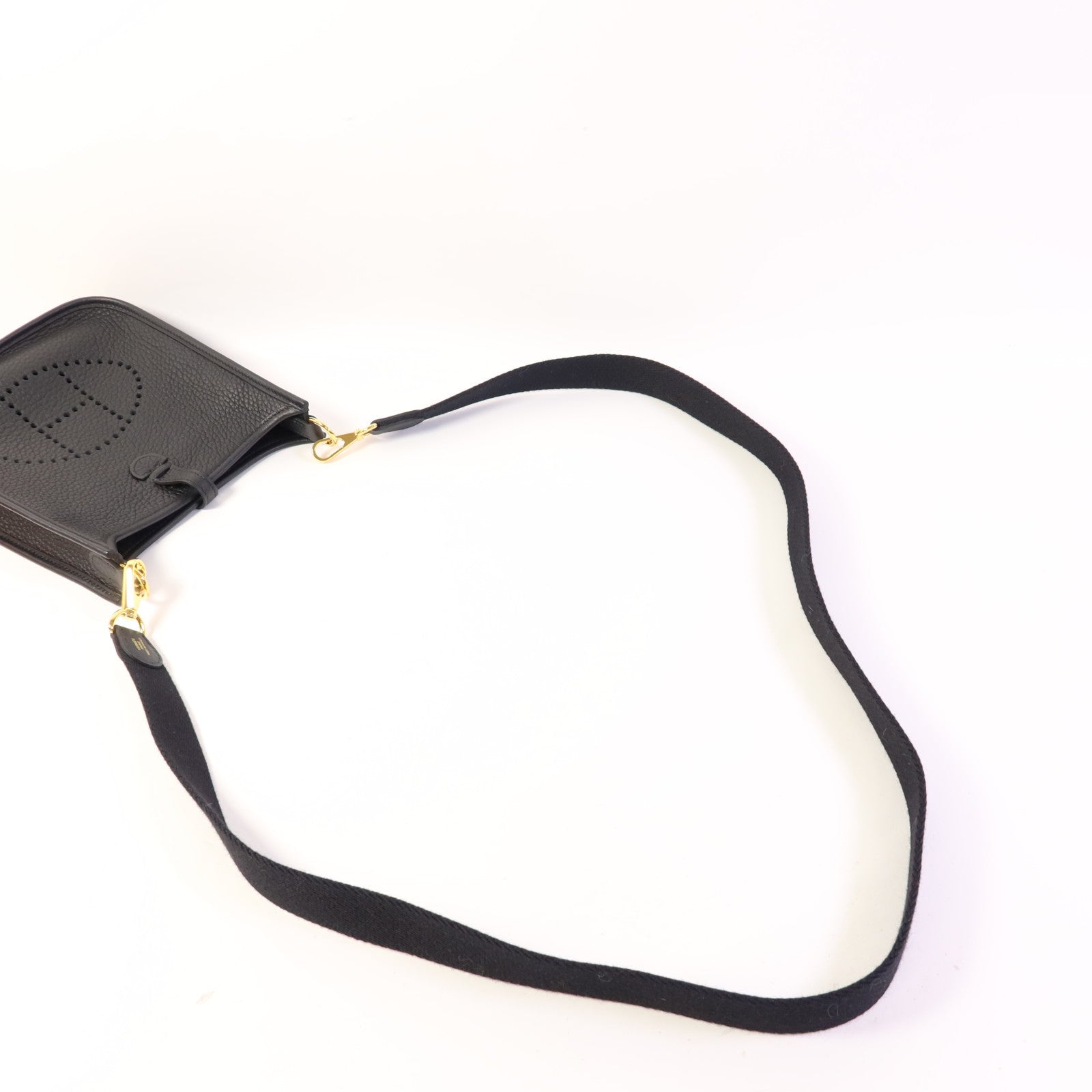 HERMES Clemence皮革Evelyne TPM金扣肩背袋Noir