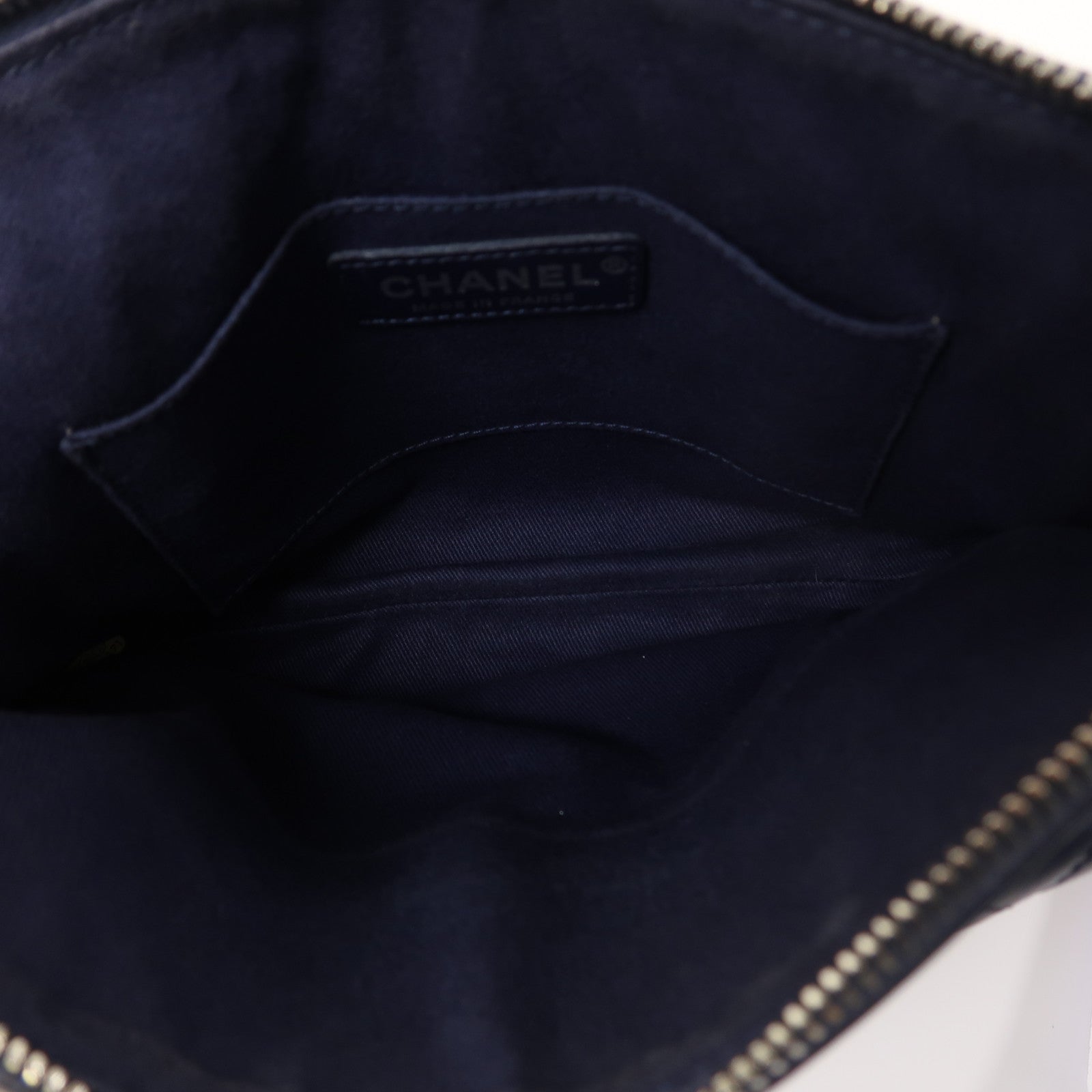 CHANEL (PRICE DOWN) Quilted CC SHW Chain Shoulder Bag Calfskin Leather Blue