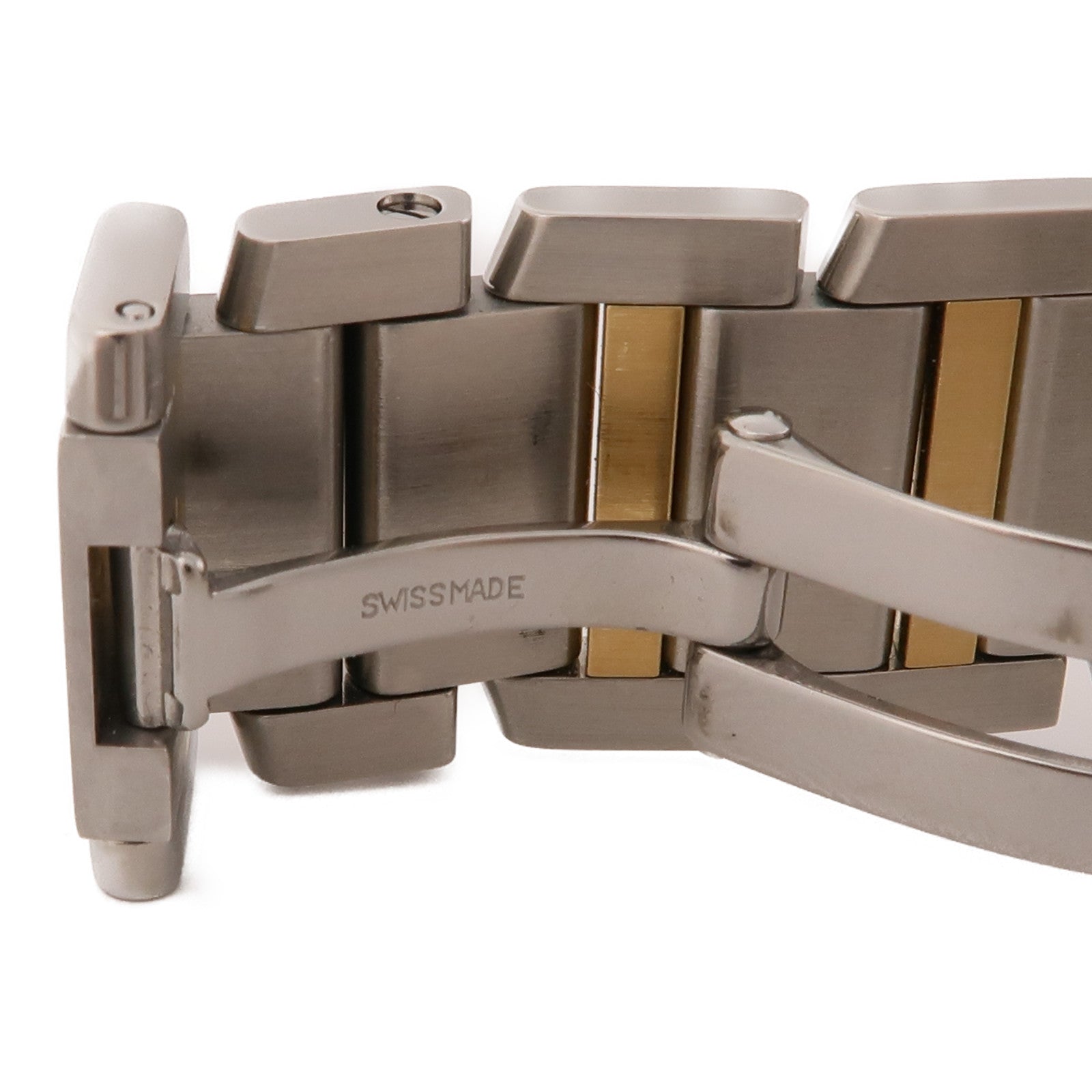 CARTIER Tank Francaise LM 18K黃金/不鏽鋼手錶自動機芯米色
