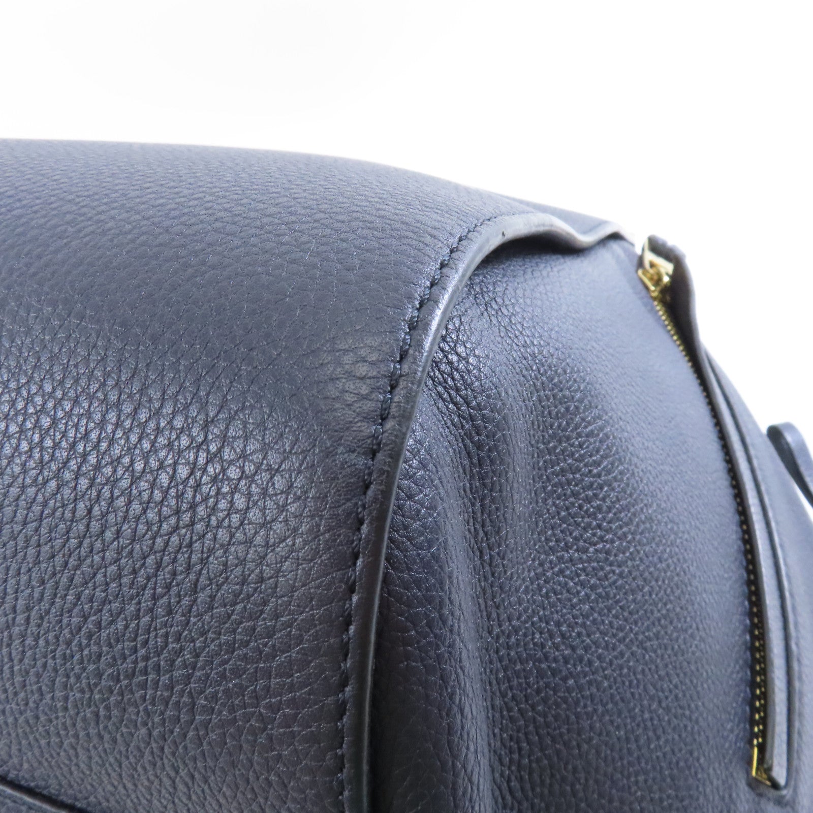 LOEWE 牛皮皮革Hammock Bag金扣手挽肩背兩用袋深藍色