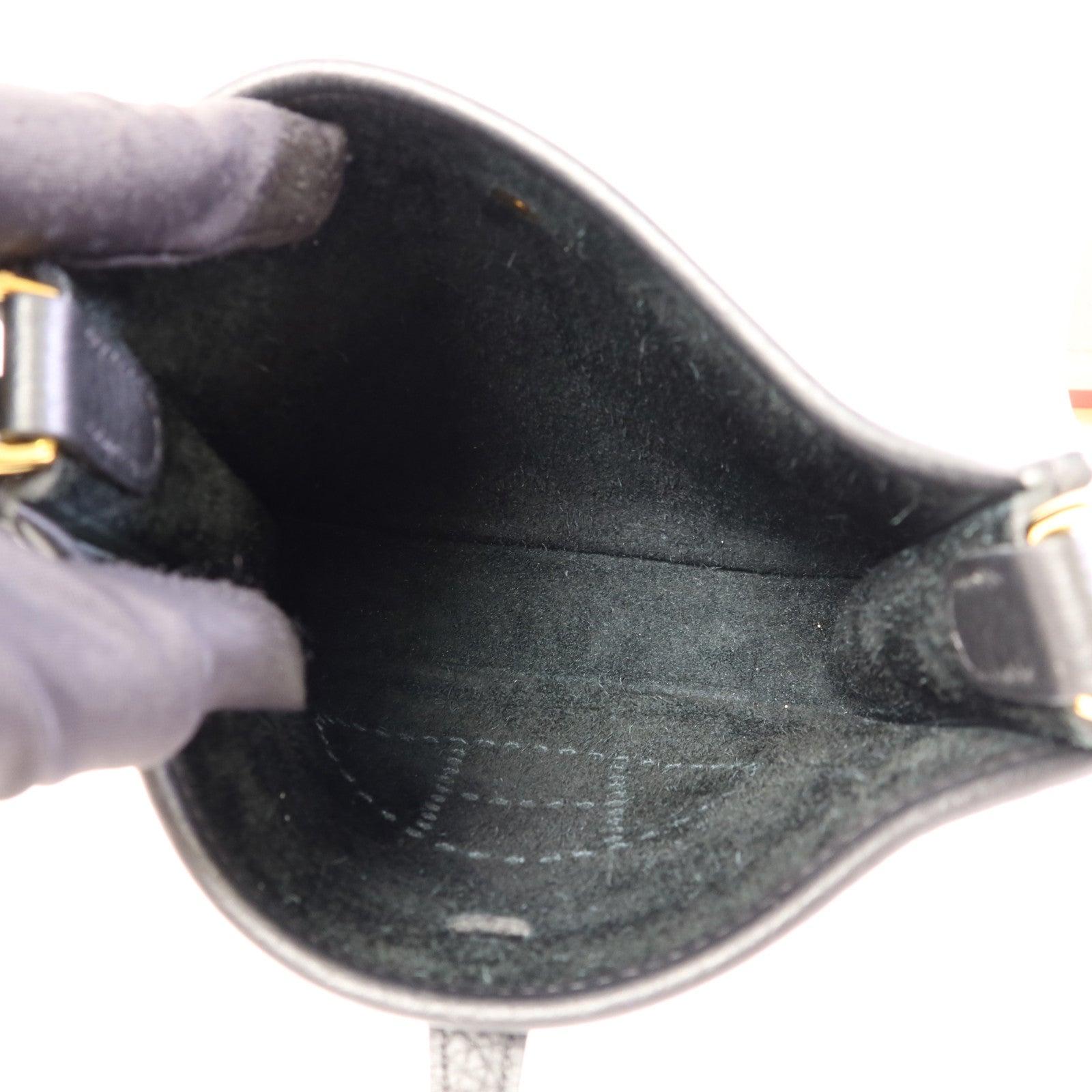 HERMES Clemence皮革Evelyne TPM金扣肩背袋Noir