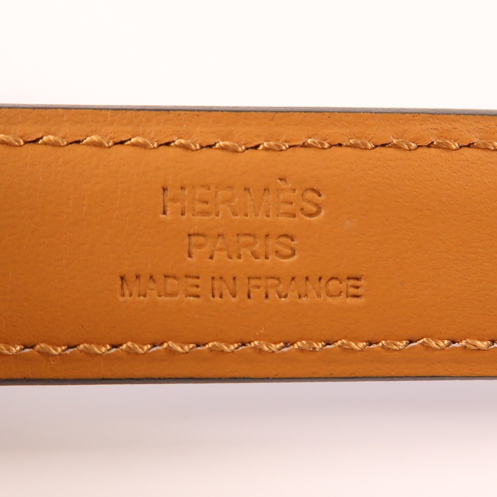 HERMES PHW Etriviere Leather Belt Epsom Leather Bleu Tempete