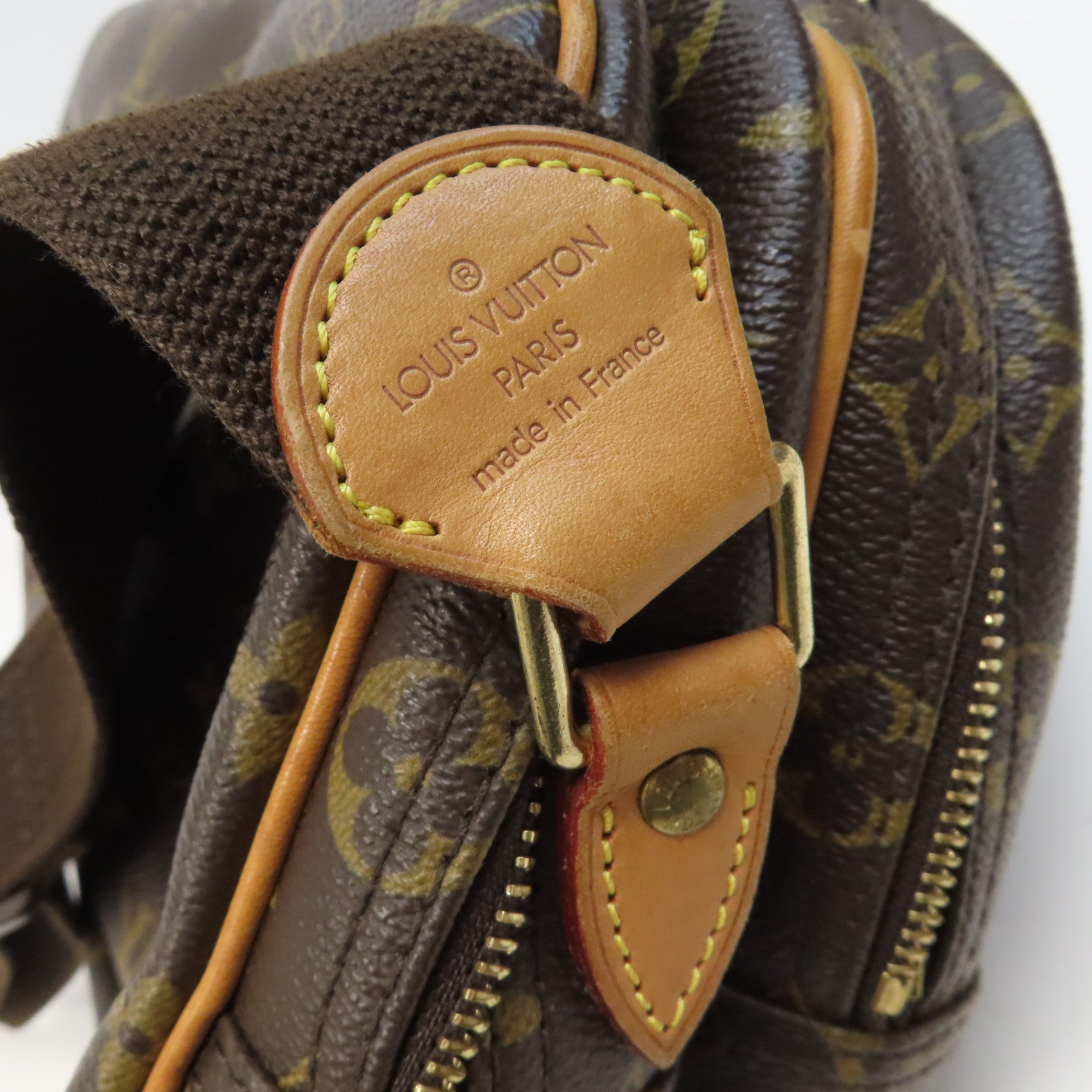 LOUIS VUITTON Monogram Reporter PM金扣肩背袋啡色
