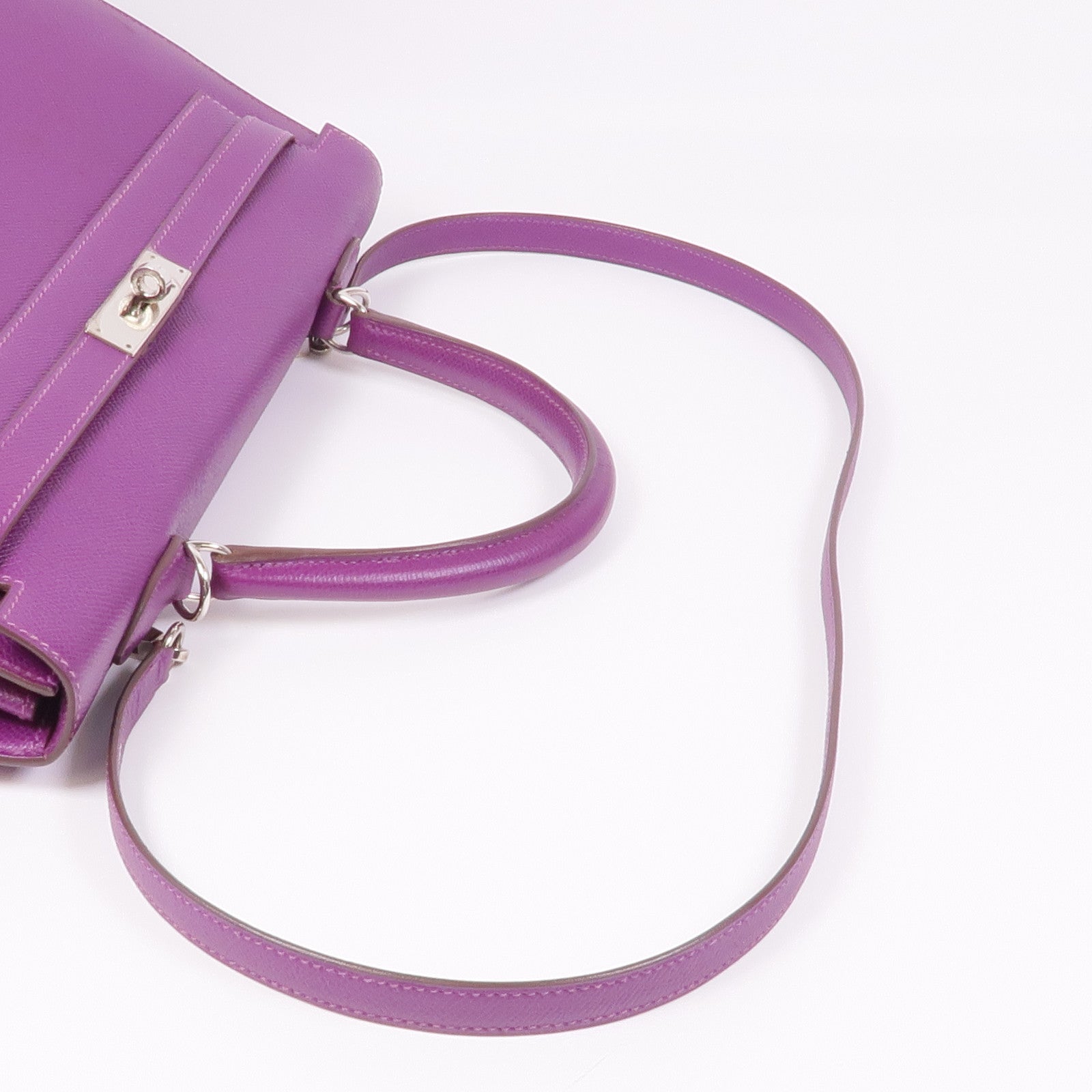 HERMES Epsom皮革Kelly 35銀扣手挽肩背兩用袋P9 Anemone
