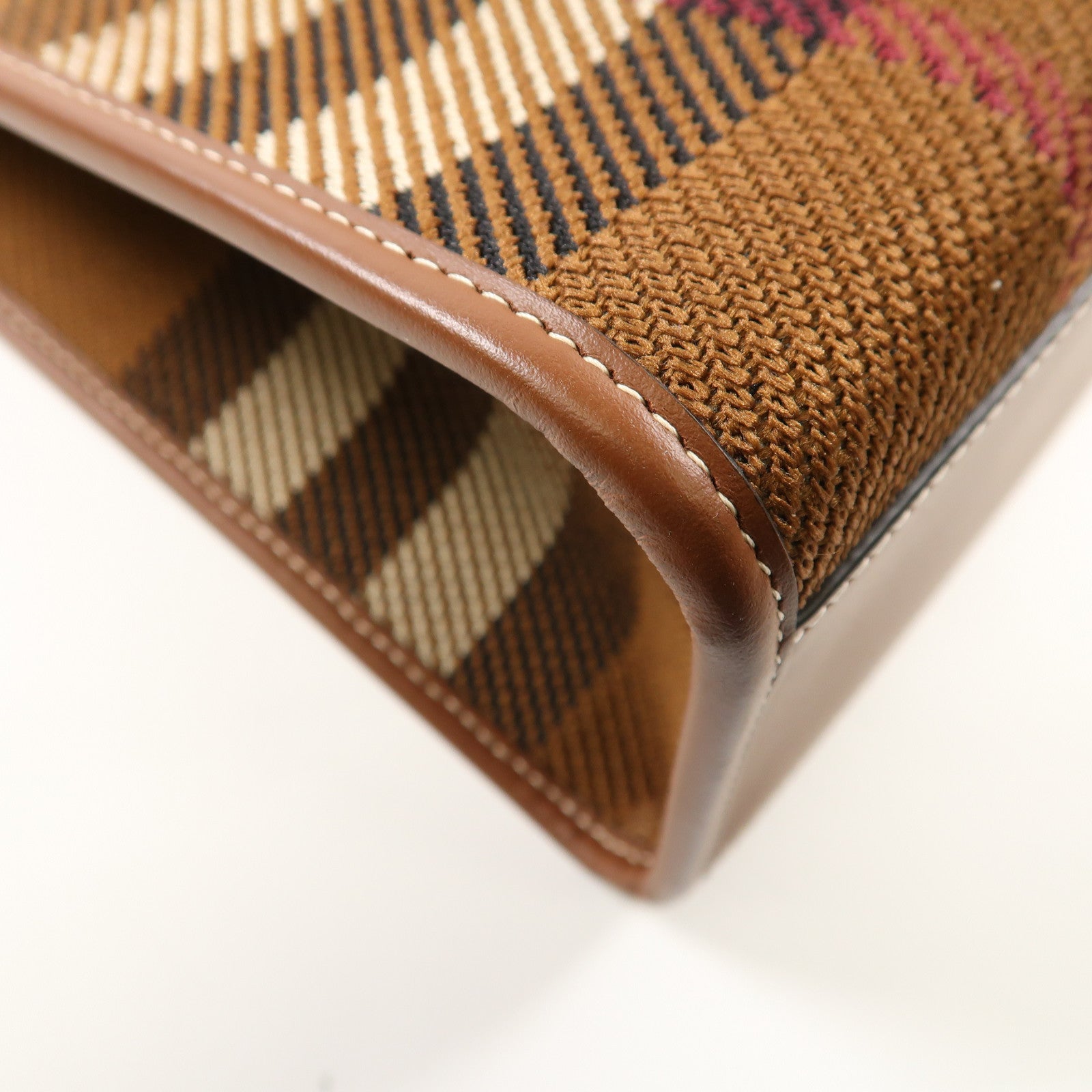 BURBERRY 帆布/皮革Shoulder Bag金扣肩背袋啡色