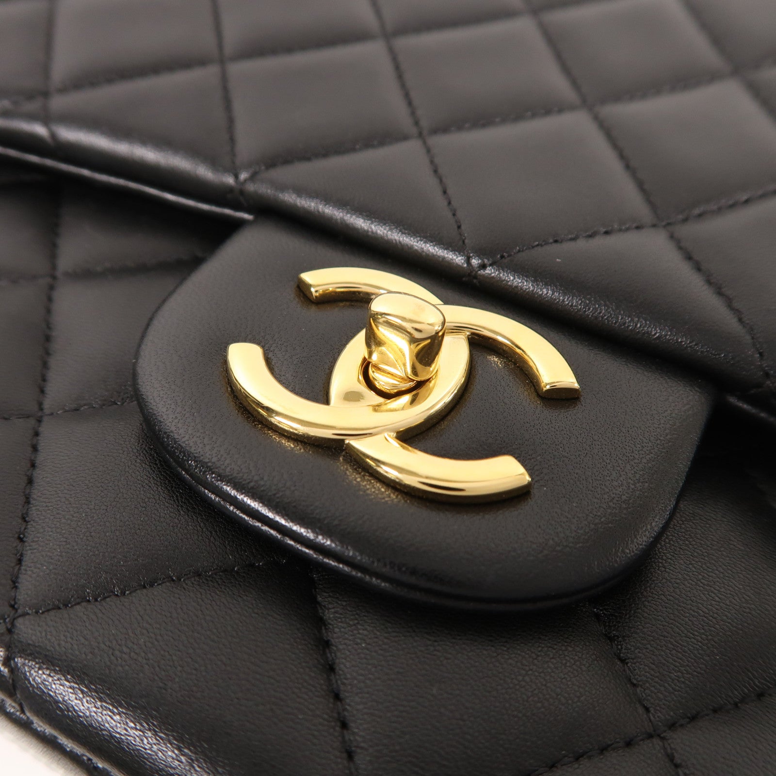 CHANEL CC GHW Maxi Classic Chain Shoulder Bag A58601 Lambskin Leather Black