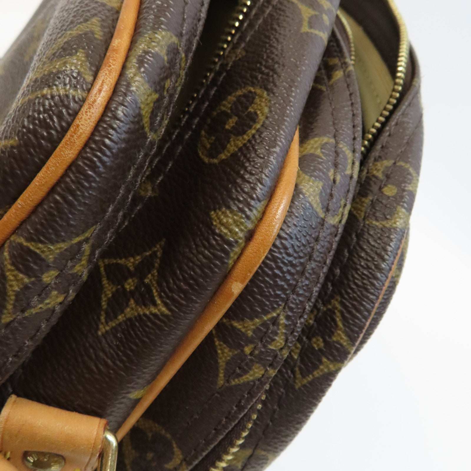 LOUIS VUITTON Monogram Reporter PM金扣肩背袋啡色
