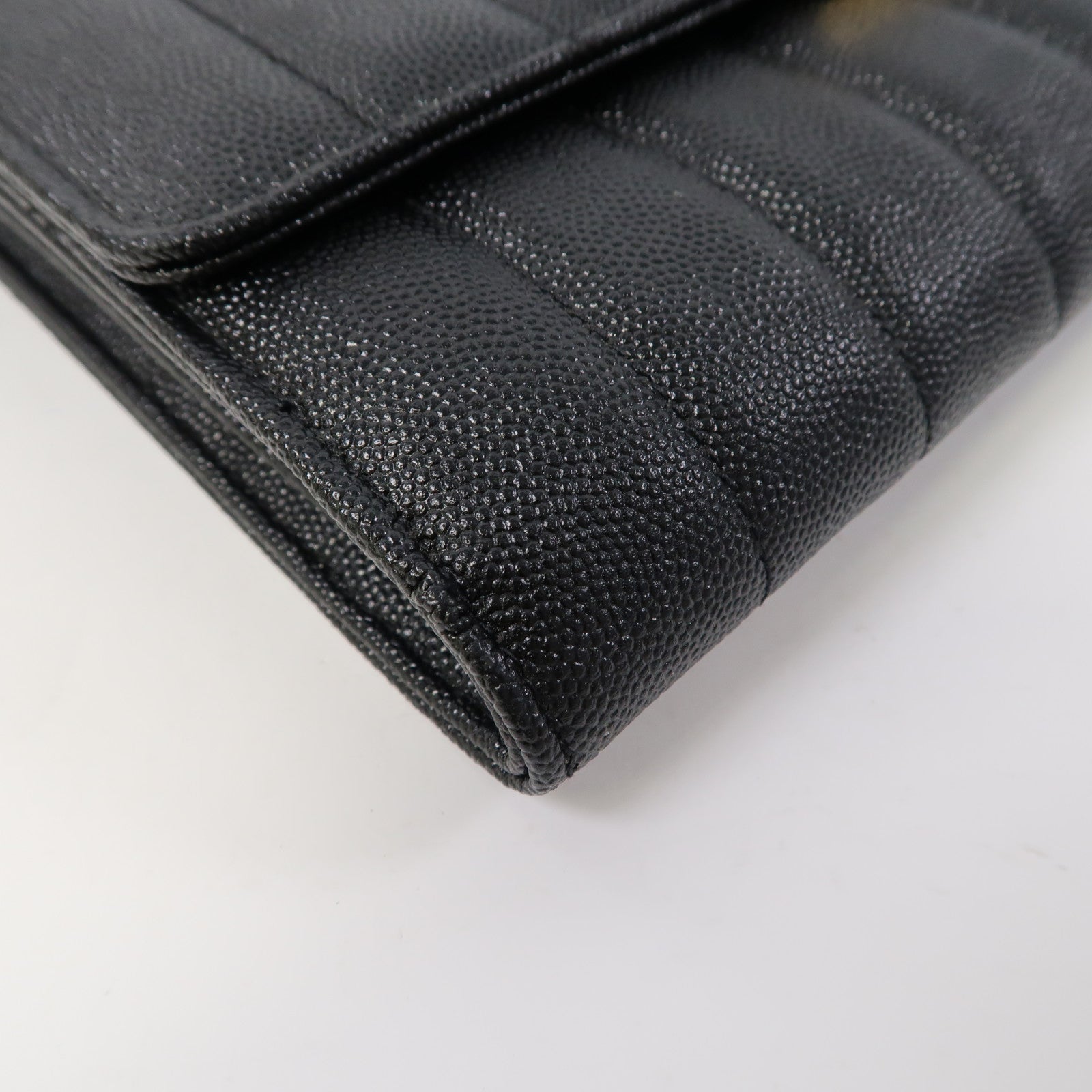 SAINT LAURENT 牛皮皮革Vicky金扣鏈帶肩背袋黑色