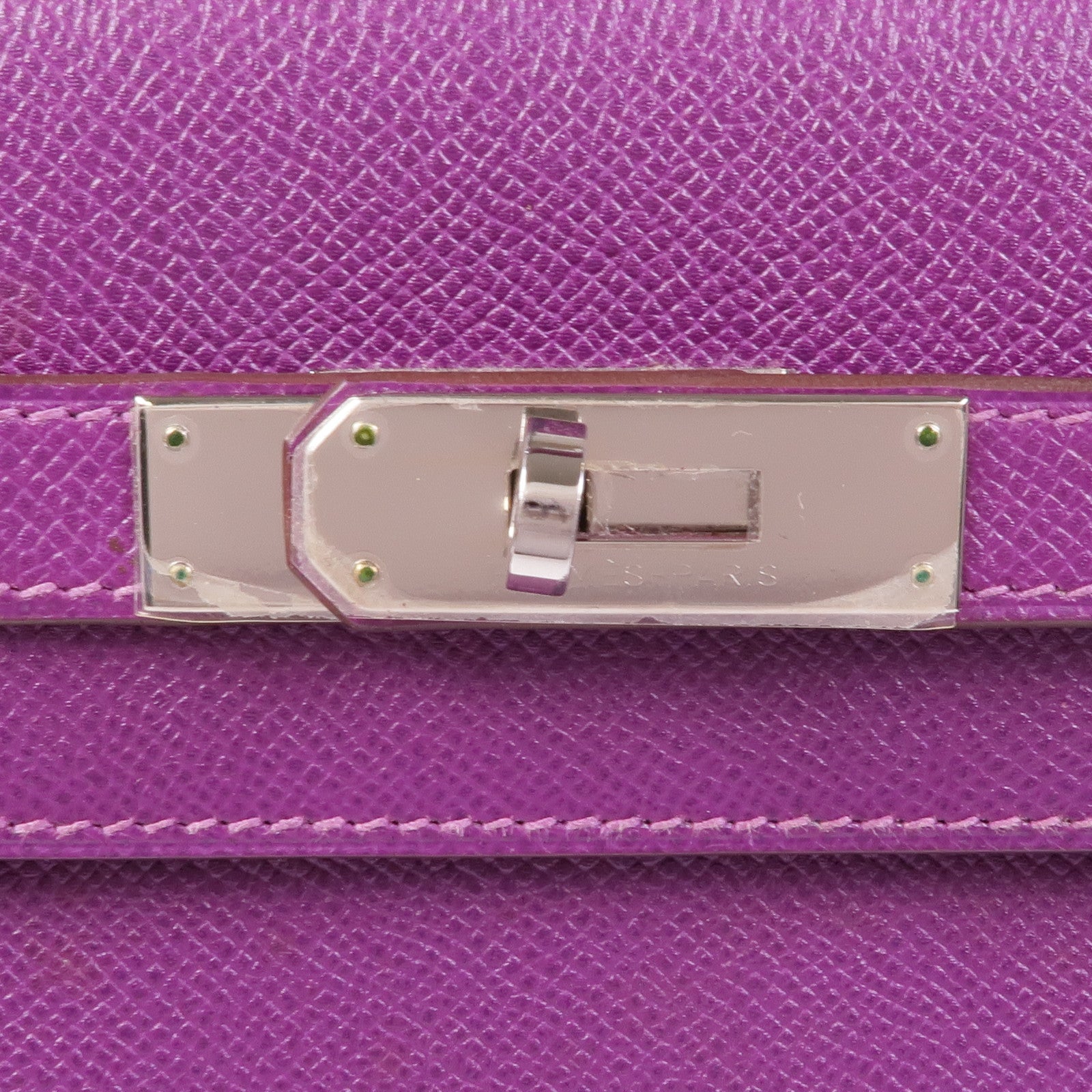 HERMES Epsom皮革Kelly 35銀扣手挽肩背兩用袋P9 Anemone