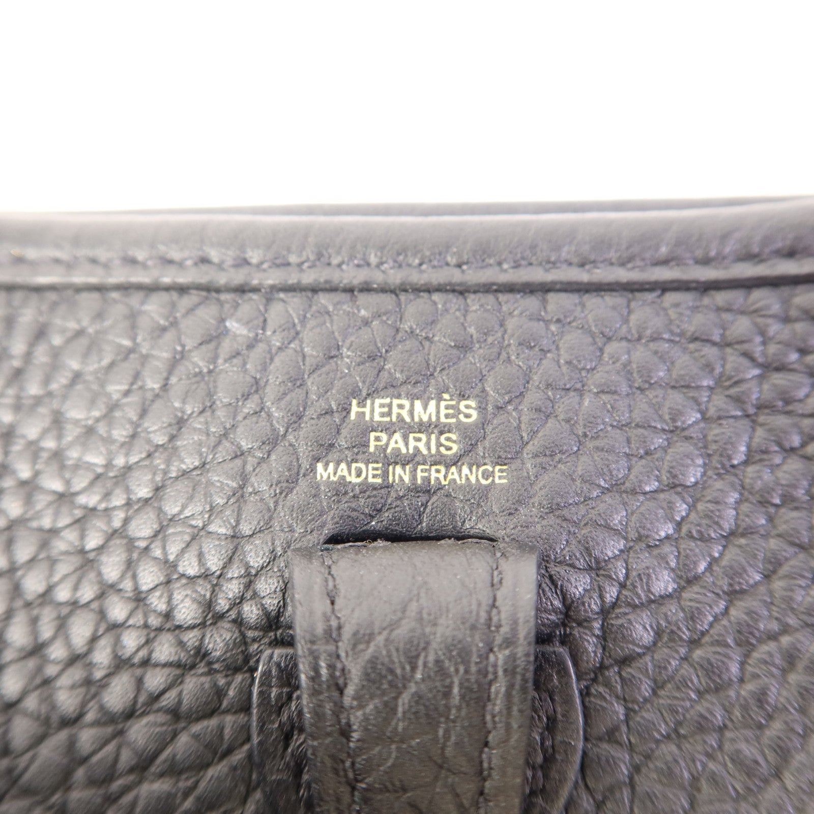 HERMES Clemence皮革Evelyne TPM金扣肩背袋Noir