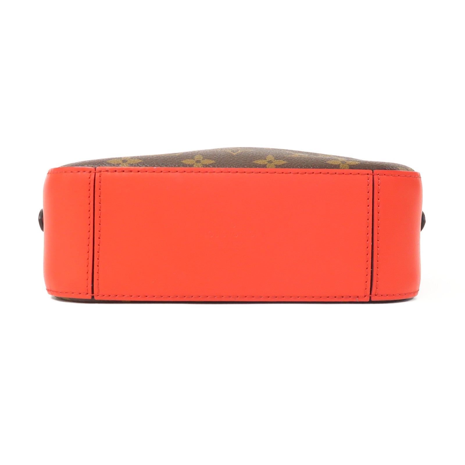 LOUIS VUITTON Monogram Saintonge金扣肩背袋啡色/紅色