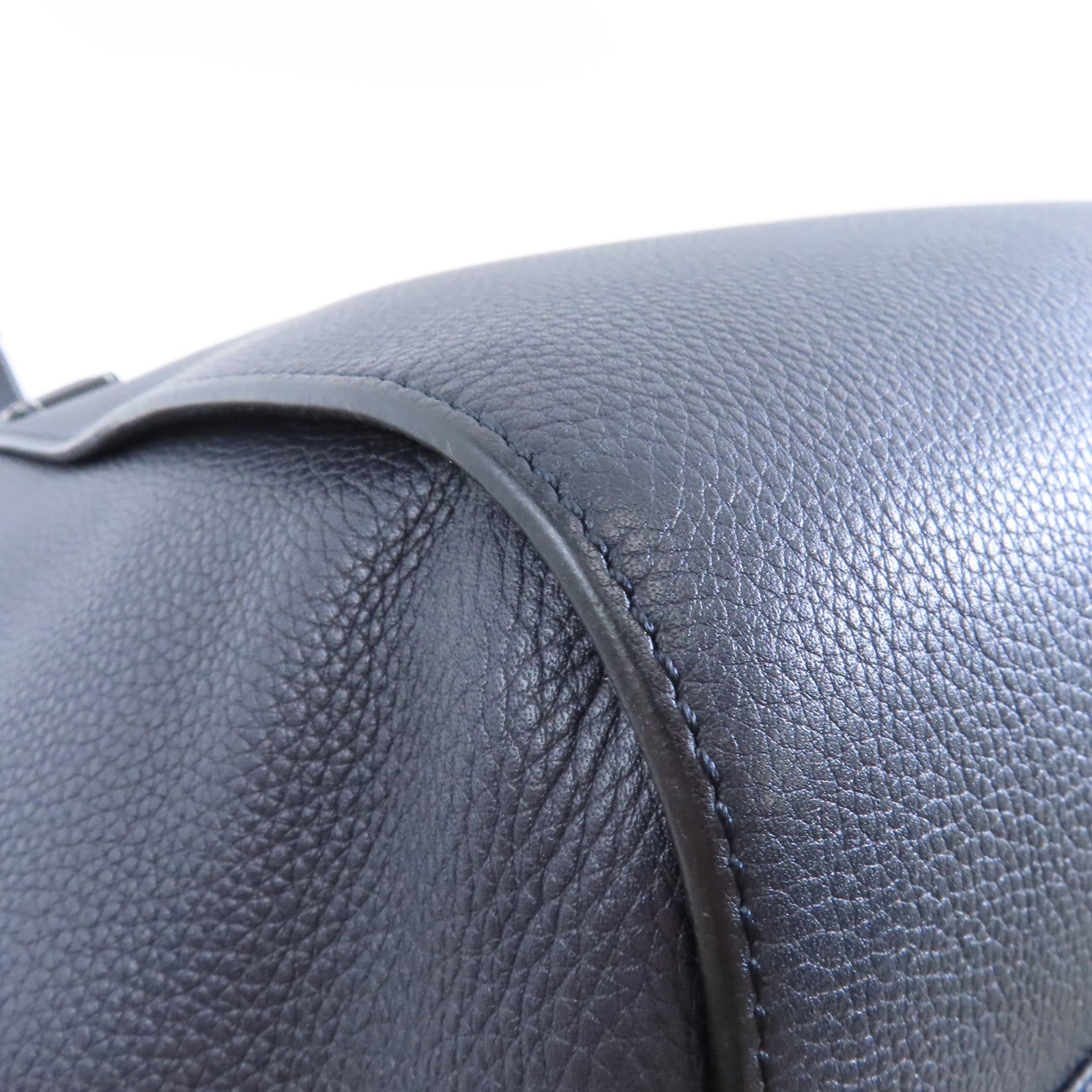 LOEWE 牛皮皮革Hammock Bag金扣手挽肩背兩用袋深藍色