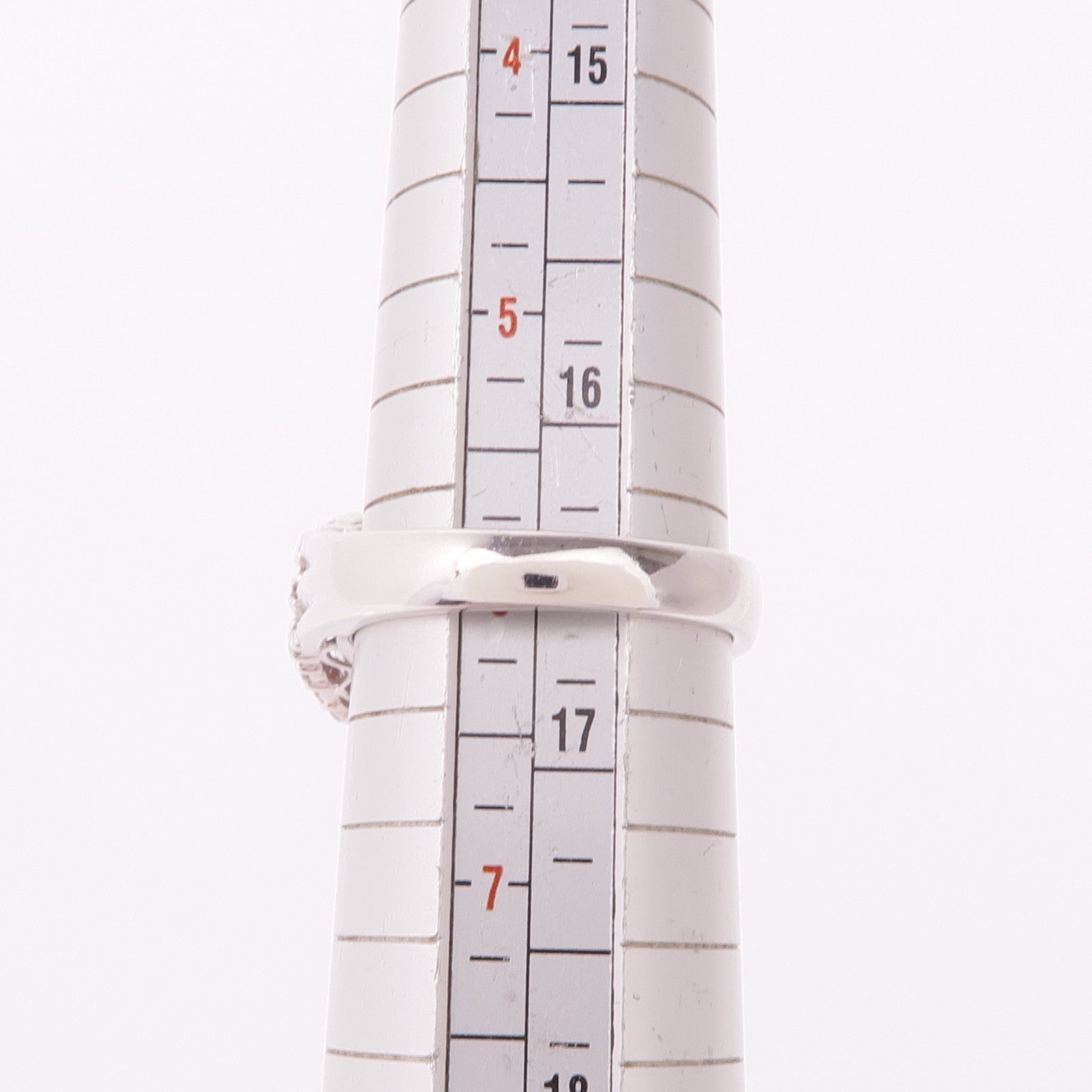 JEWELRY PT900鉑金Ruby Diamond Ring紅寶石/鑽石戒指US#6