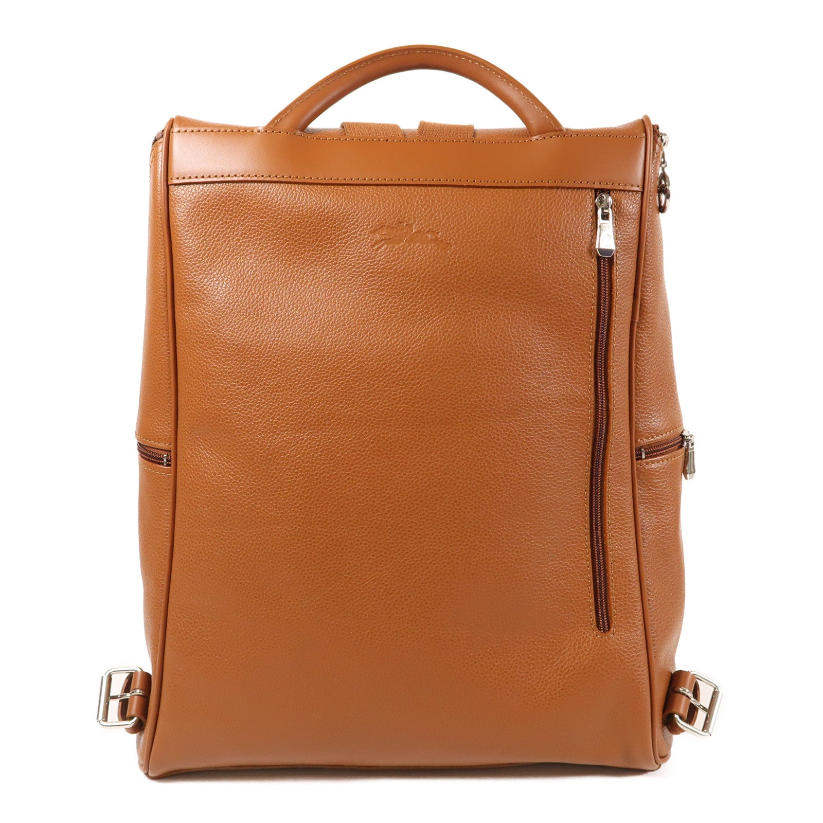 Longchamp 皮革Backpack銀扣背包