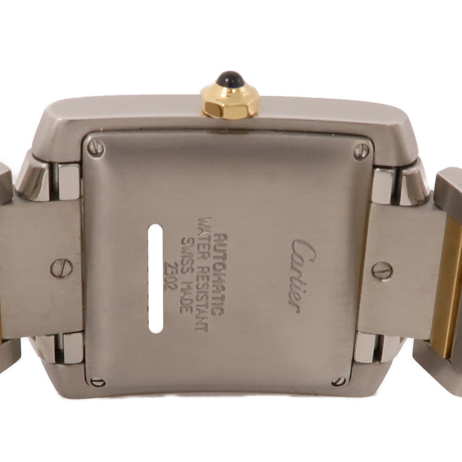 CARTIER Tank Francaise LM 18K黃金/不鏽鋼手錶自動機芯米色