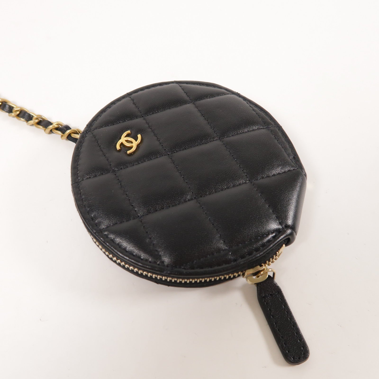 CHANEL 牛皮皮革Hand Bag金扣鏈帶手挽袋