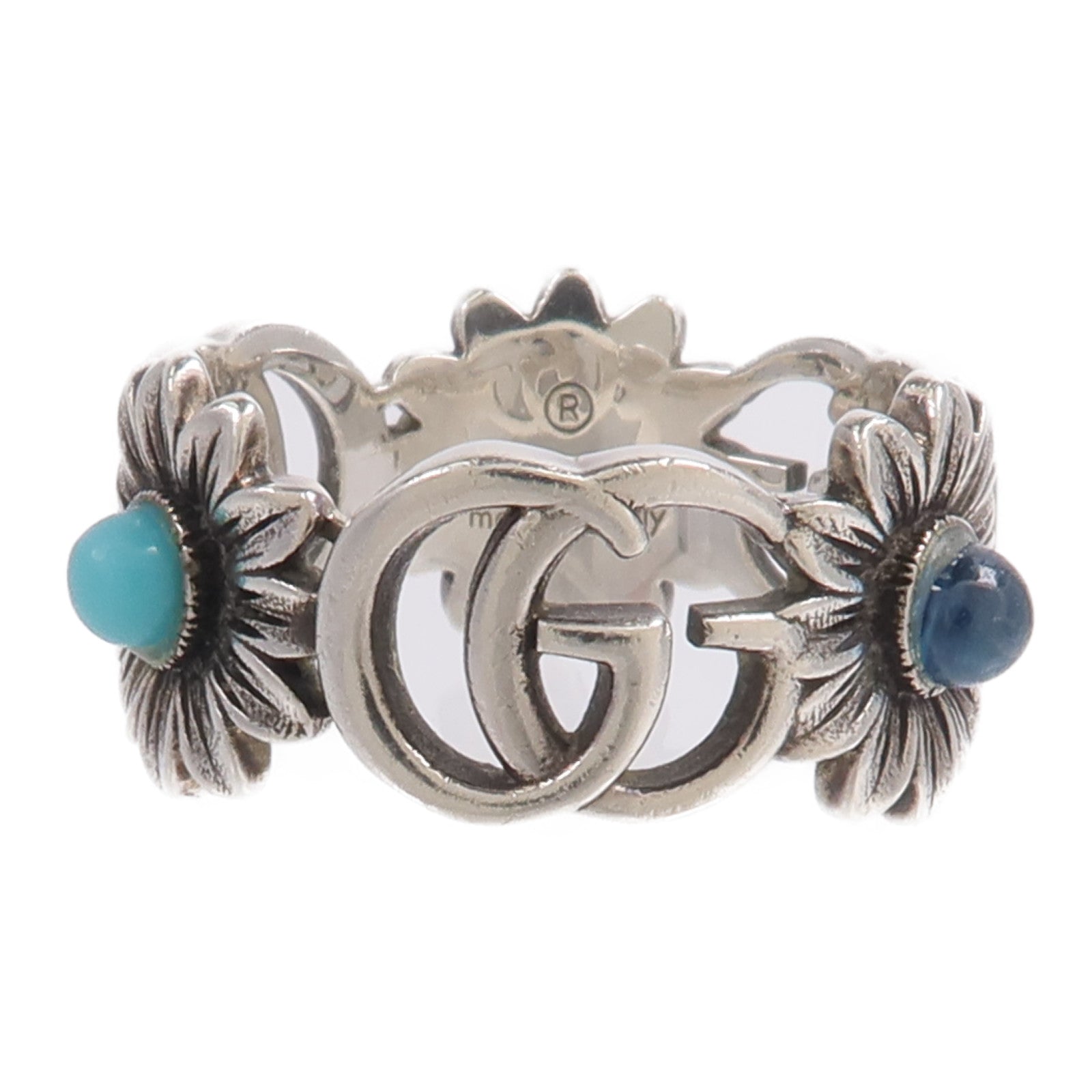 GUCCI 925純銀GG Marmont Mother of Pearl Ring戒指
