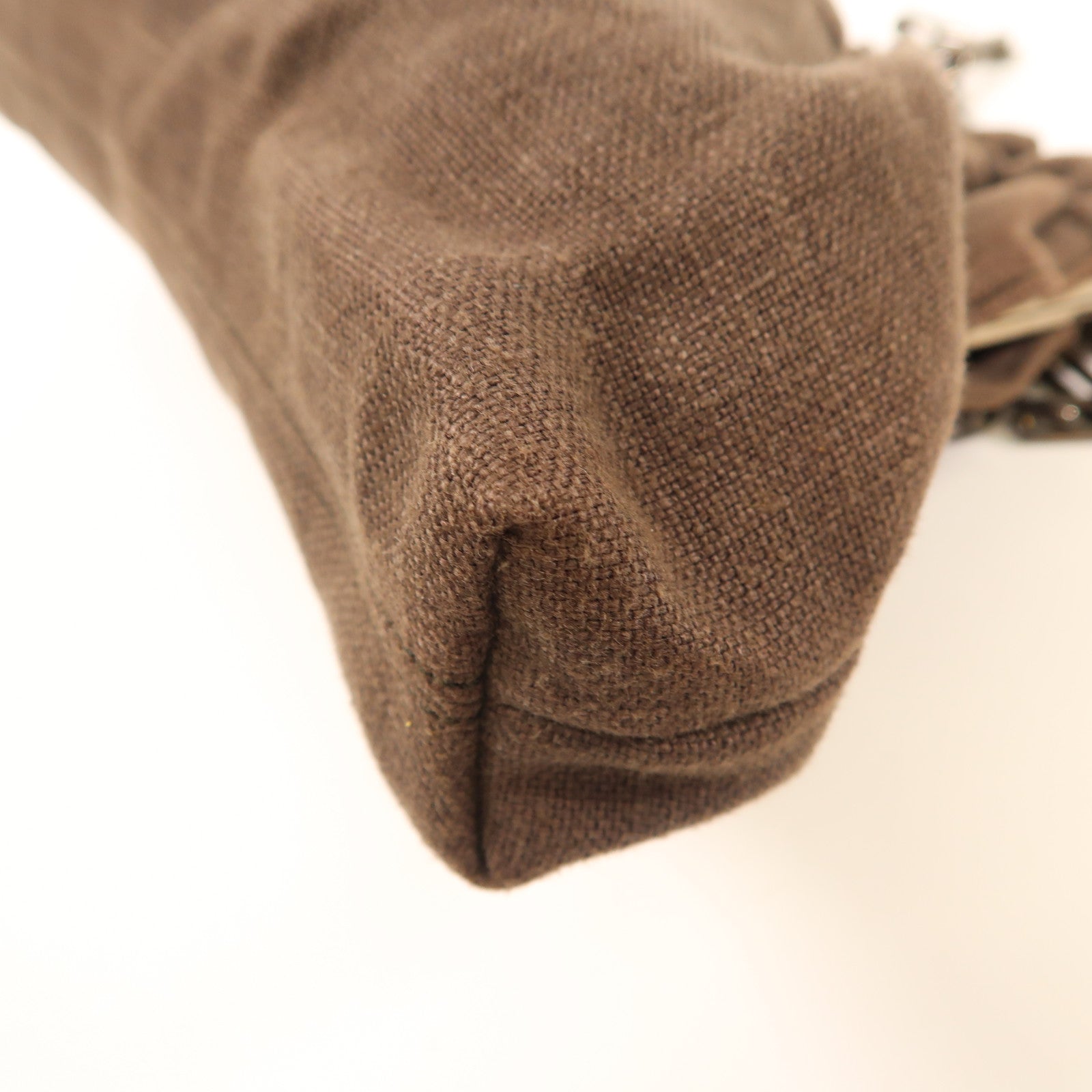 GUCCI 帆布Chain Shoulder銀扣鏈帶肩背袋