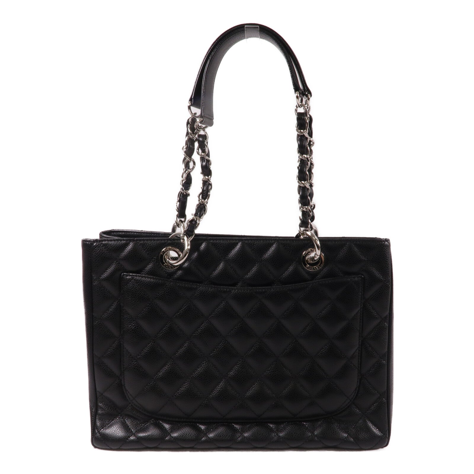 CHANEL 牛皮皮革GST Grand Shopping Tote Bag鏈帶肩背袋