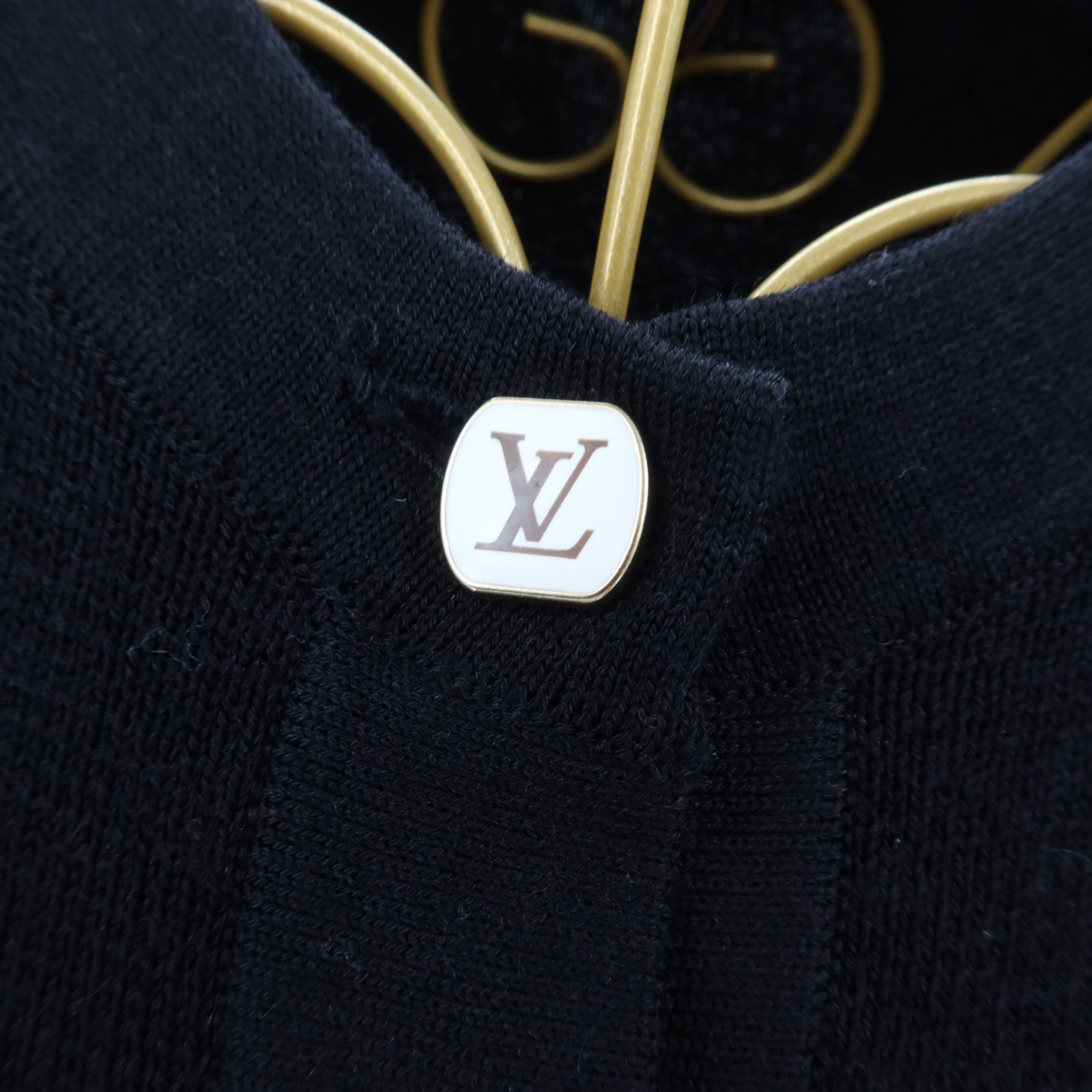 LOUIS VUITTON Wool/Silk Buttoned Collar Dress連身裙