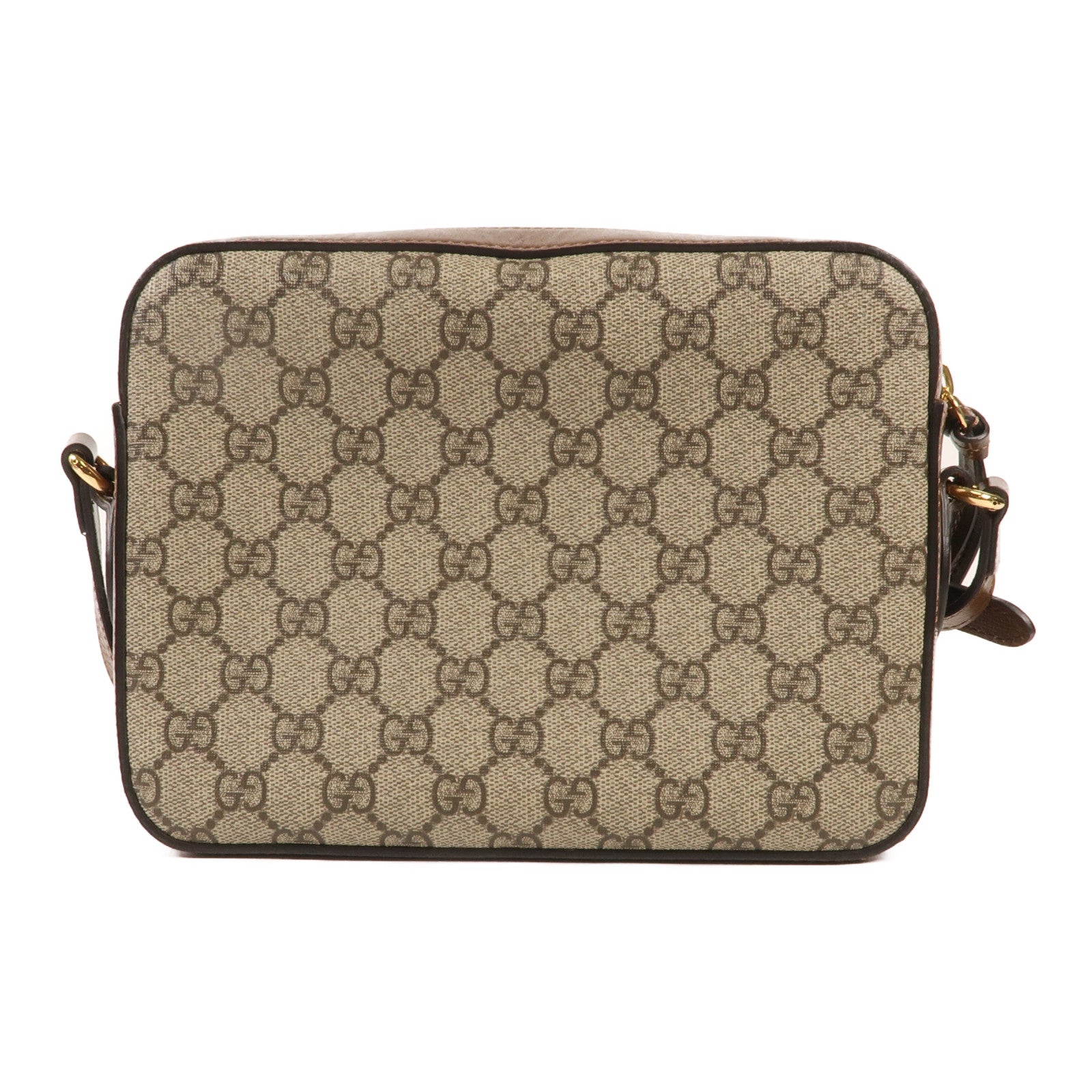 GUCCI 塗層帆布Horsebit 1955金扣肩背袋