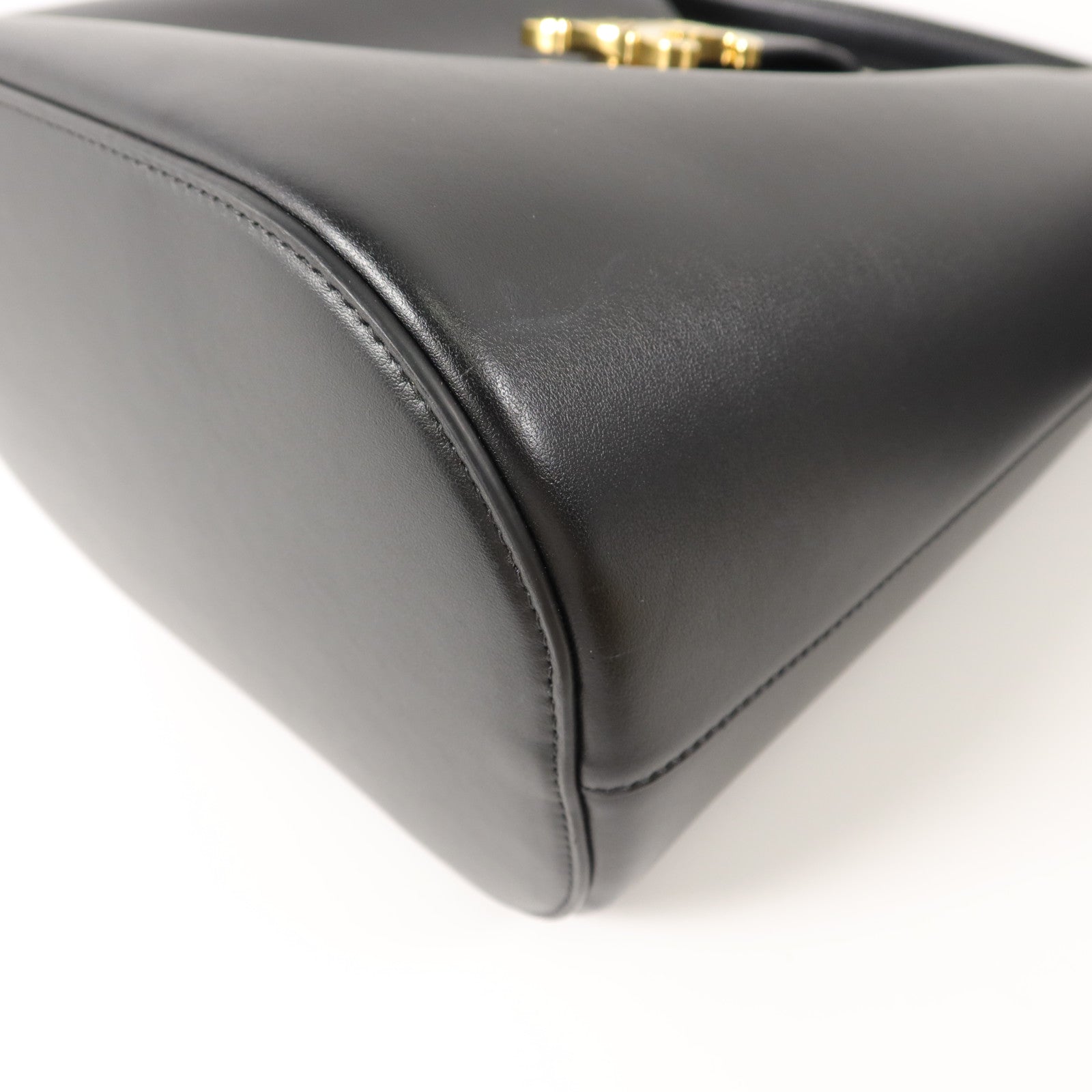 CELINE 牛皮皮革Louise Bucket Medium手挽肩背兩用袋